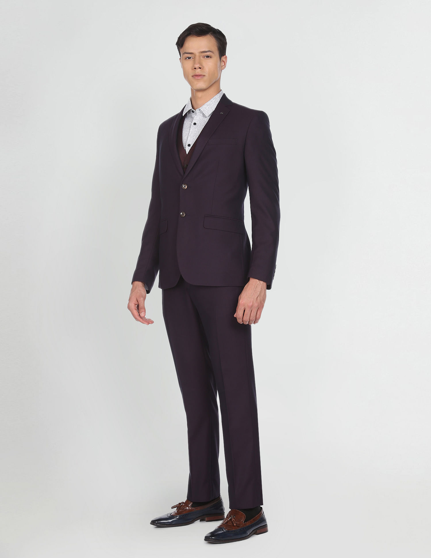 Articles of Style  1 Piece/3 Ways: Gray Birdseye Suit