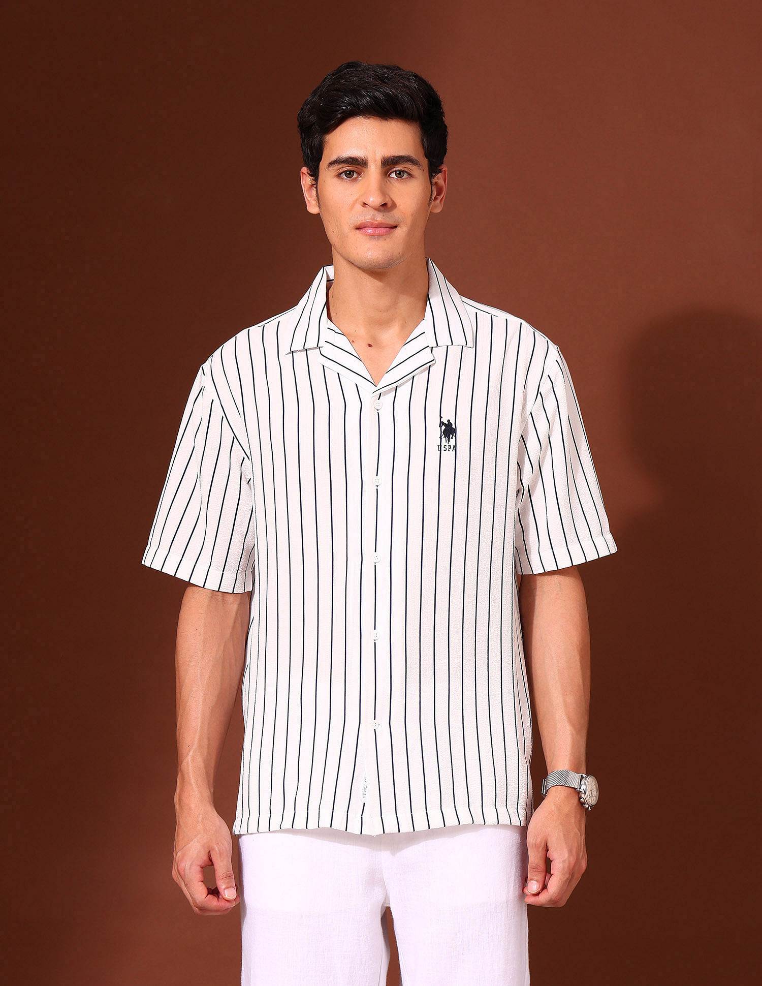 U.S. Polo Assn. Vertical Striped Tailored Fit Shirt