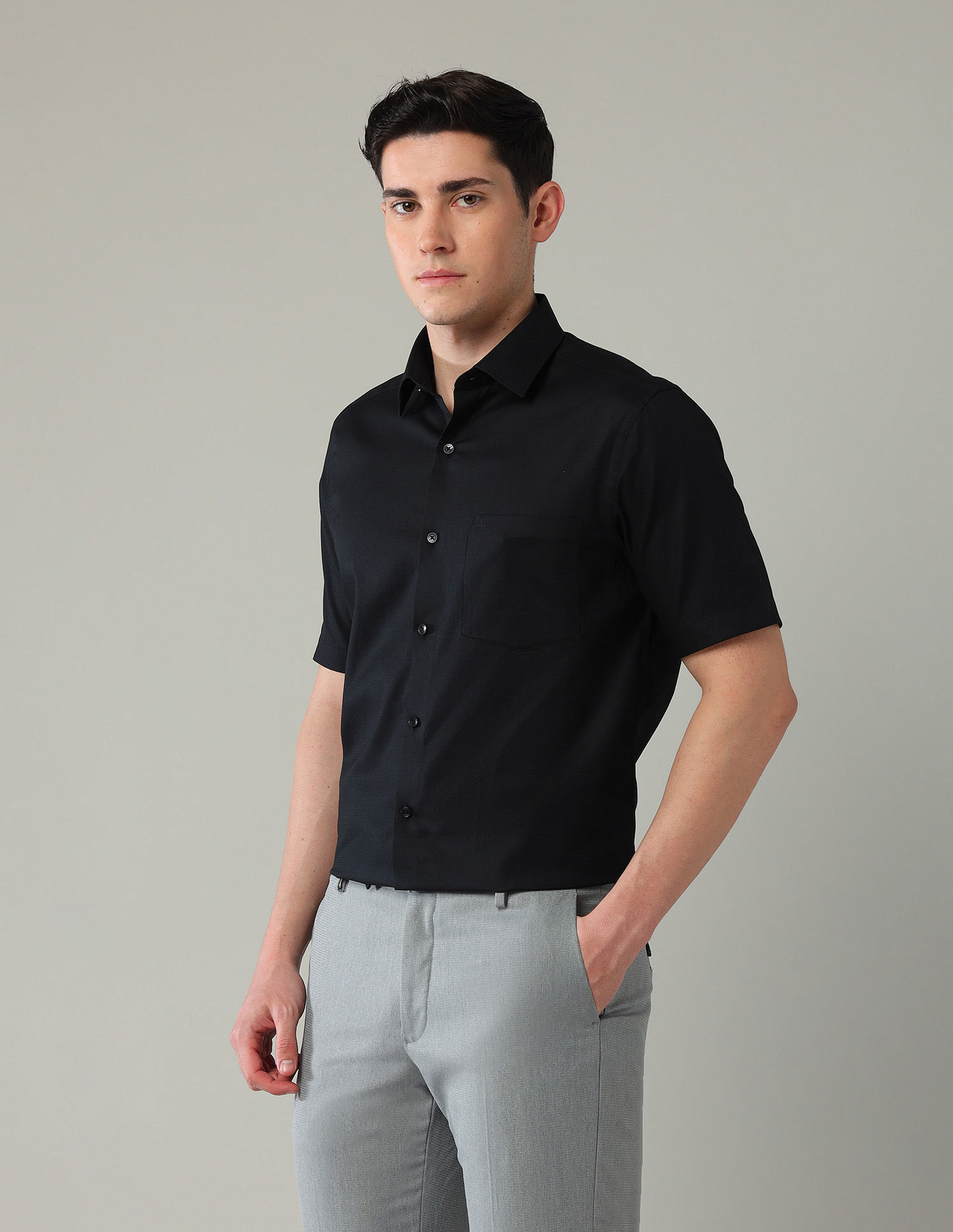 Arrow Iconic Textured Pattern Liberty classic Fit Shirt