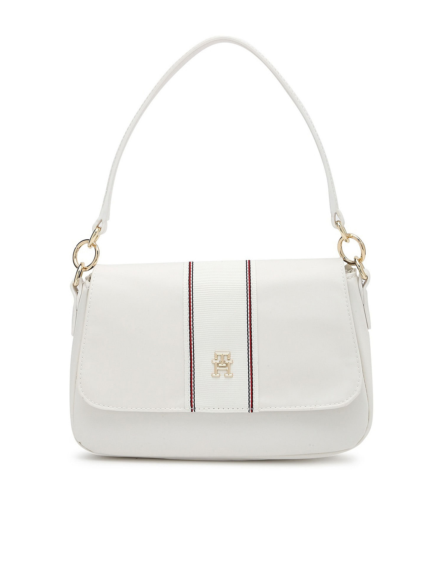 Tommy Hilfiger Solid White Nylon Sling Bag