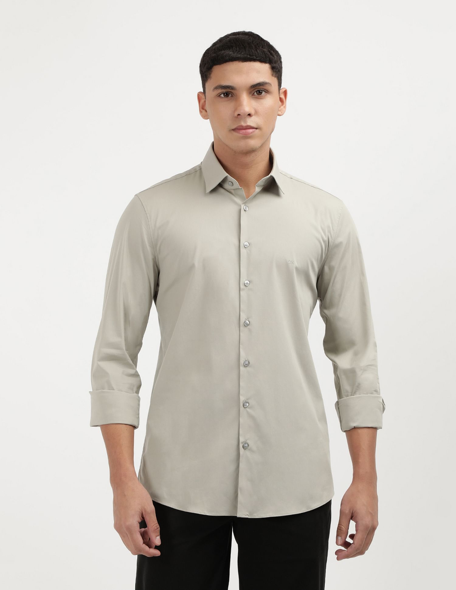 Calvin Klein Jeans Poplin Stretch Slim Shirt