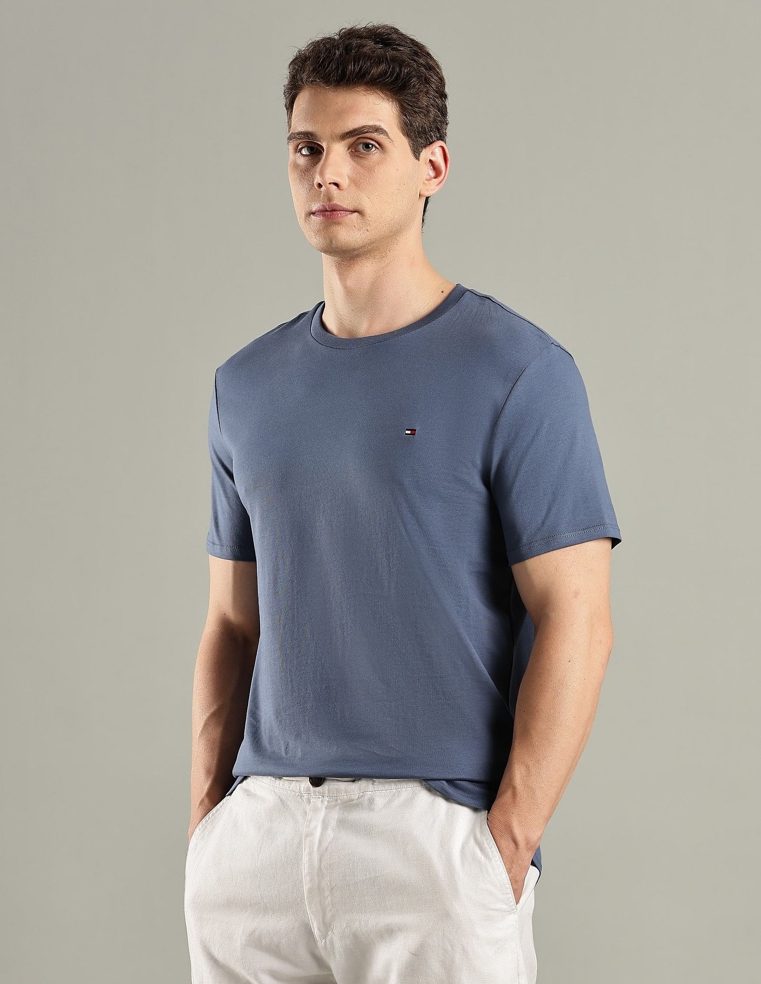 Tommy Hilfiger Solid Regular-Fit Cotton T-Shirt