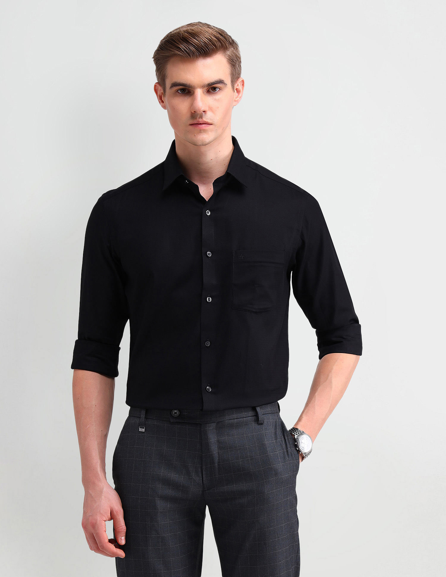 Arrow Manhattan Slim Fit Dobby Shirt
