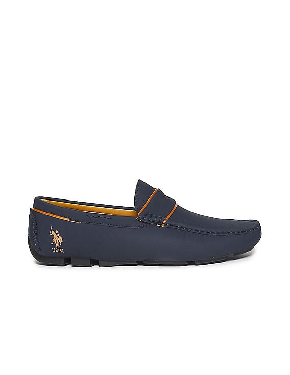 U.S. Polo Assn. Men Contrast Trim Pocket Mirano Penny Loafers