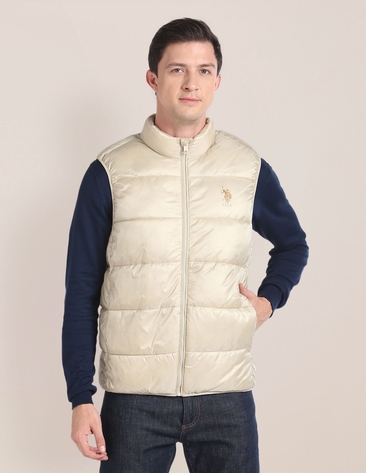 U.S. Polo Assn. High Neck Sleeveles Puffer Jacket
