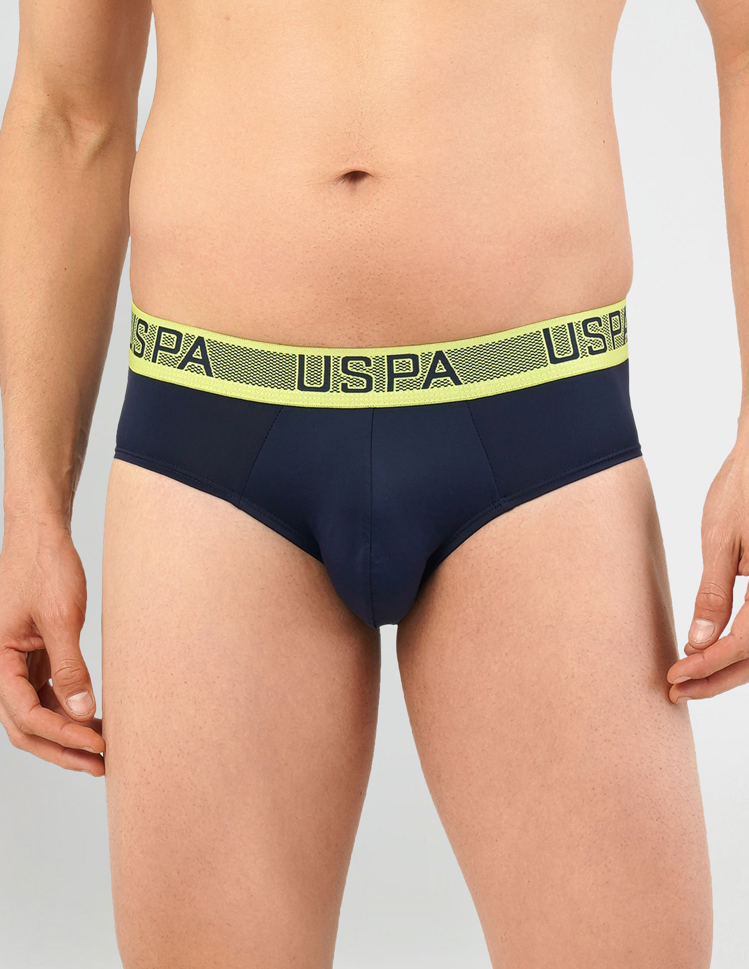 Buy USPA Innerwear Nylon Spandex Solid I708 Active Briefs - Pack