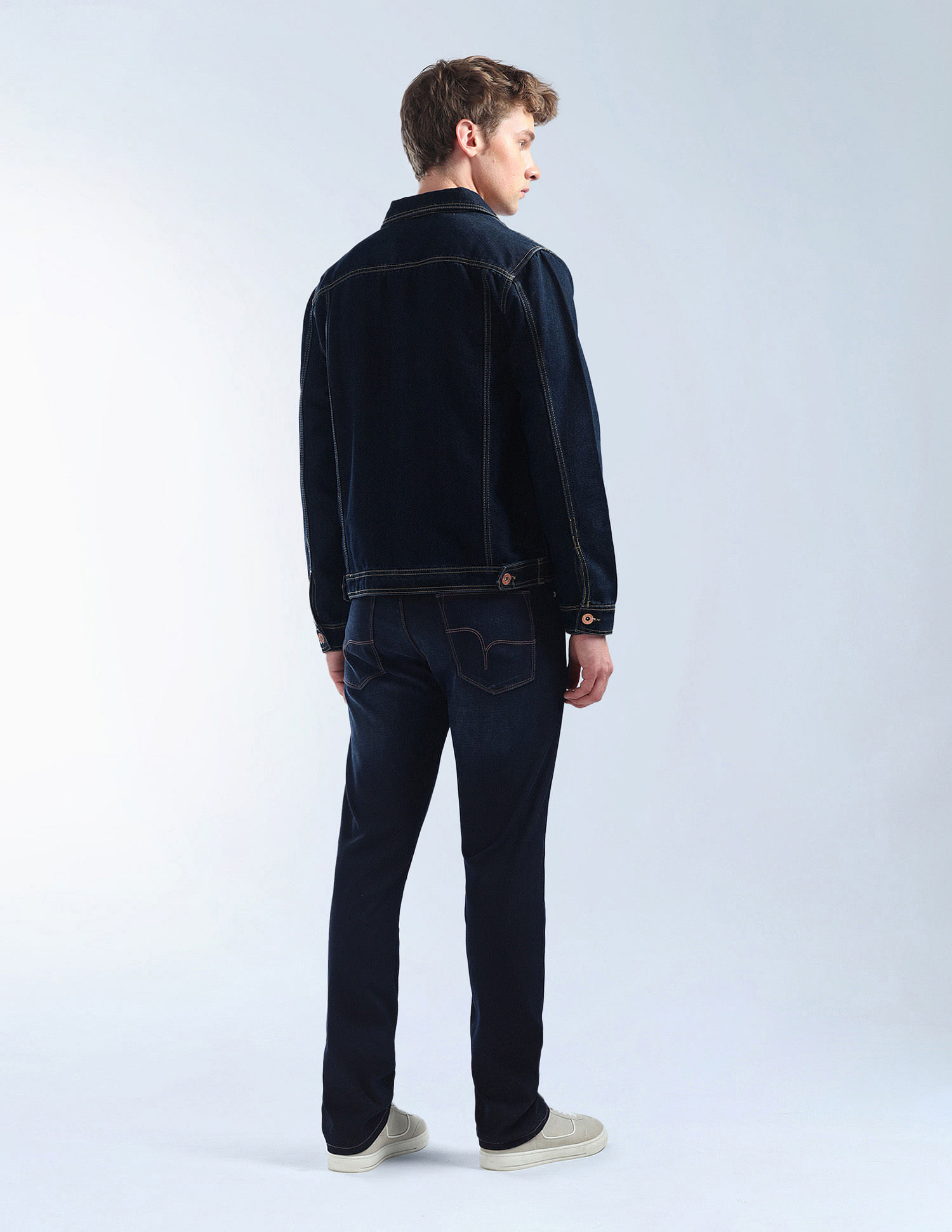 Flying Machine F-Jango Relaxed Straight Fit Whiskered Jeans