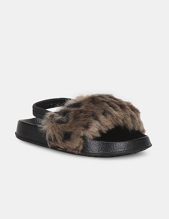 Faux fur best sale slides near me