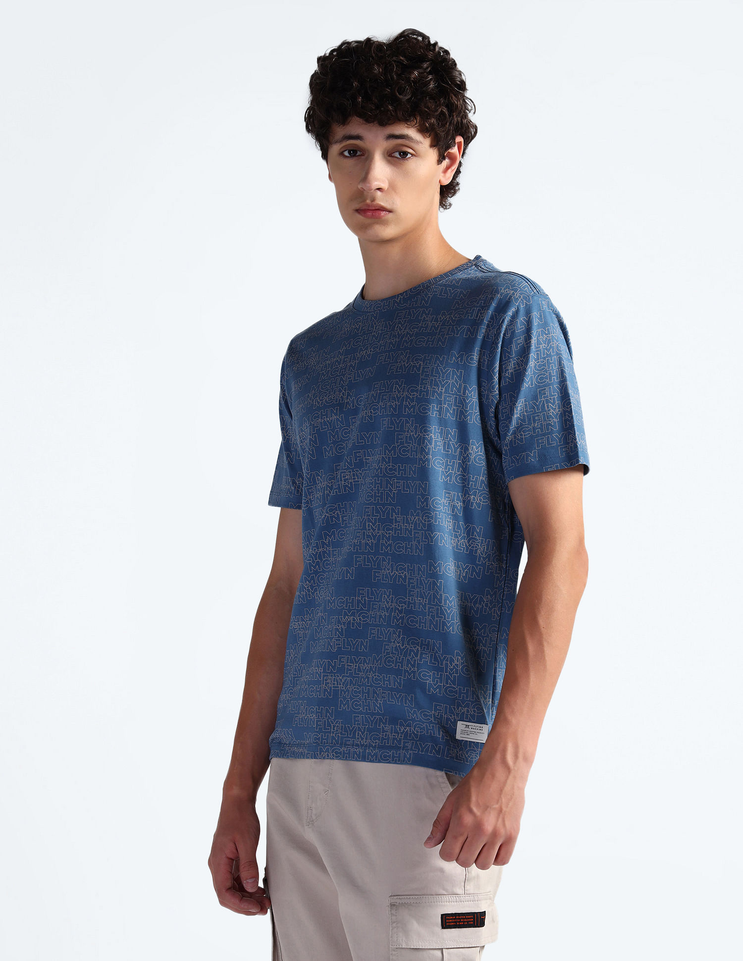 Flying Machine Brand Print Cotton T-Shirt