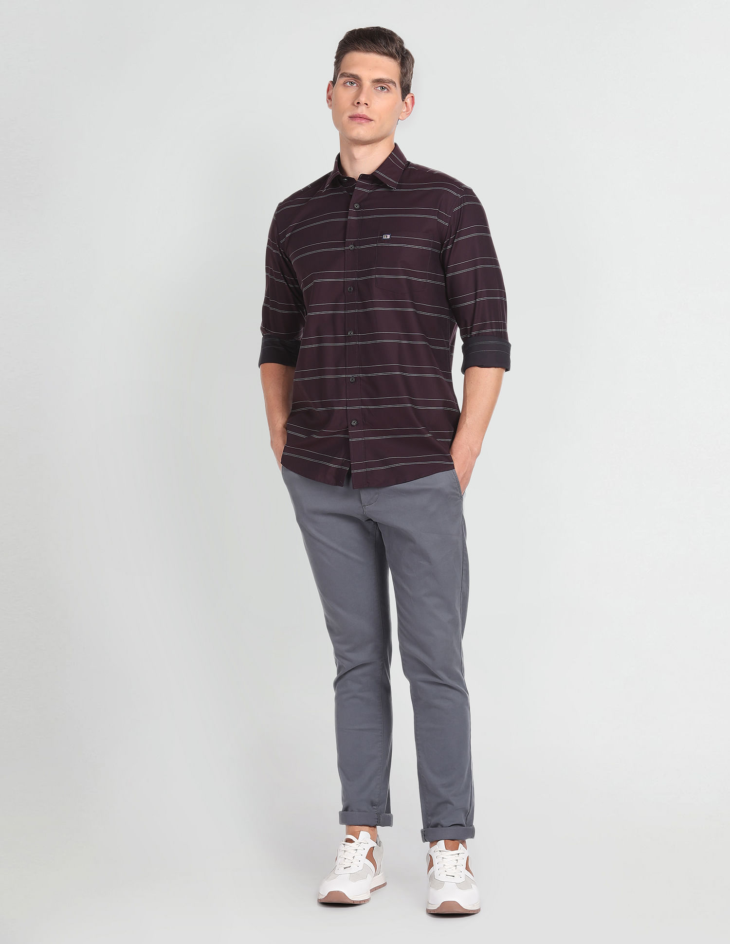 Arrow Sports Manhattan Slim Fit Cotton Shirt