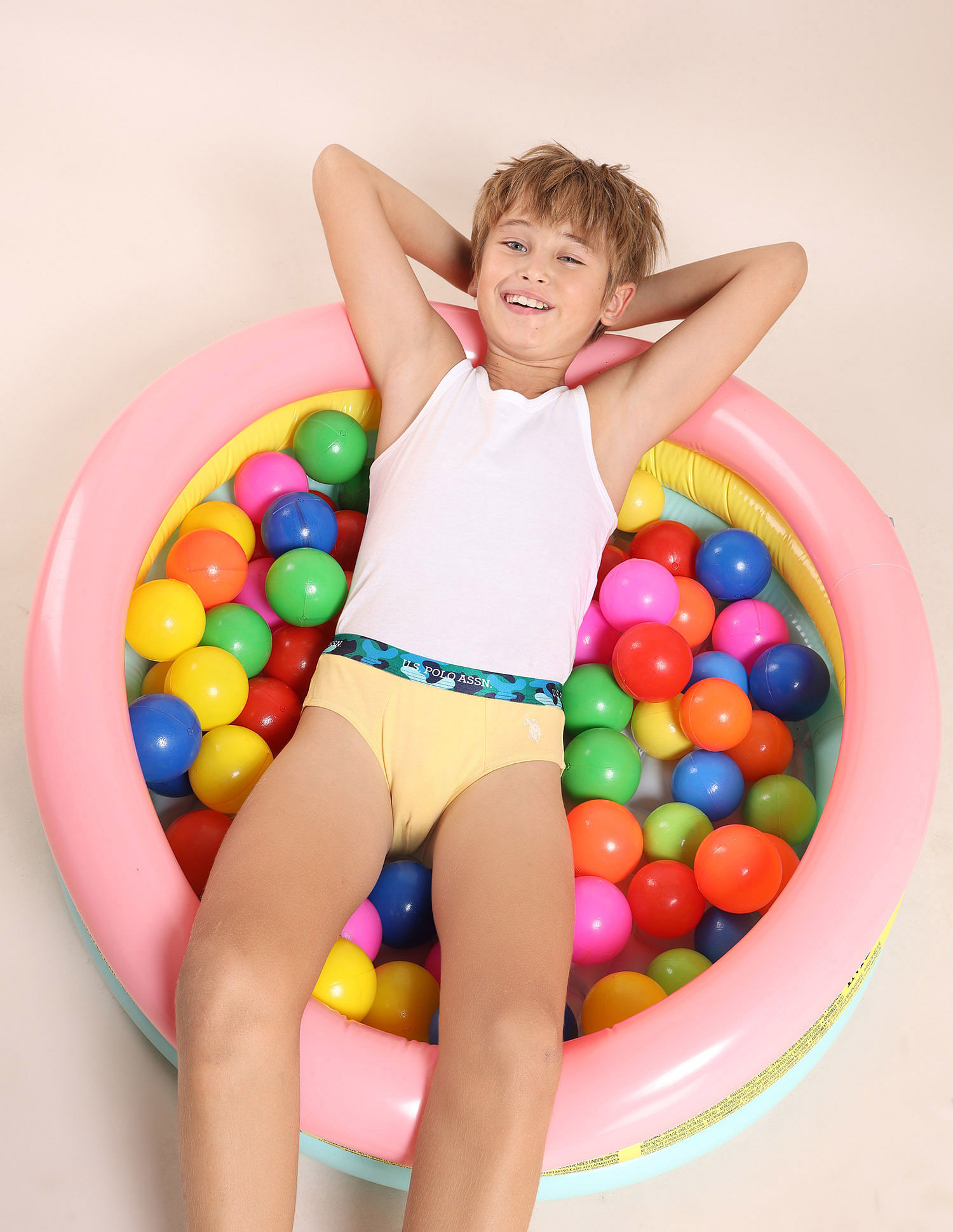 USPA Innerwear Boys Cotton Spandex Solid Briefs - Pack Of 5