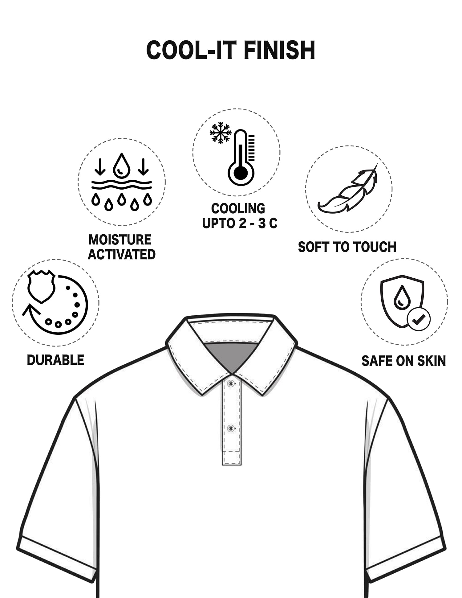 AD by Arvind Horizontal Stripe COOL-IT Real Deal Polo Shirt