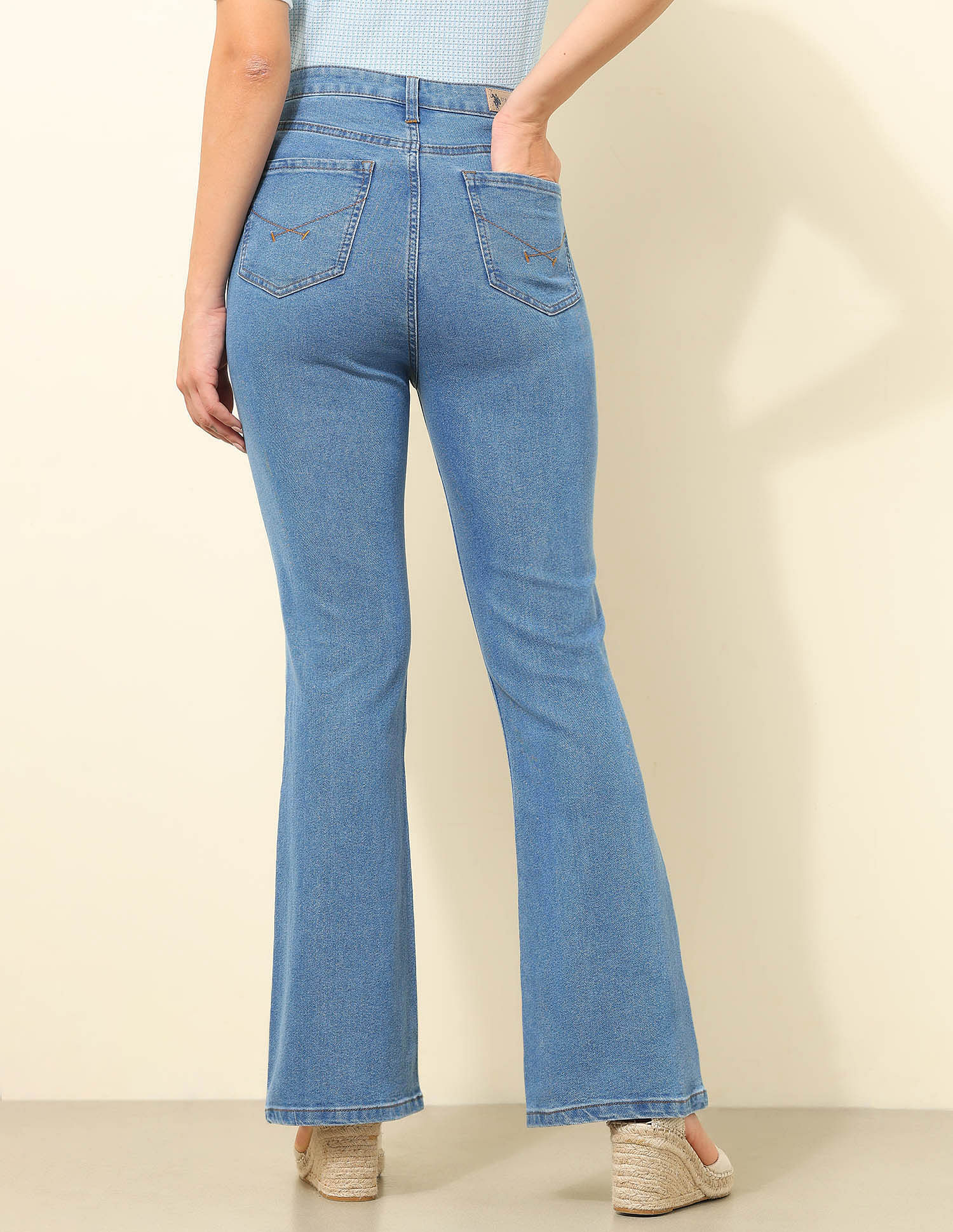 U.S. Polo Assn. Women Ultra-High Rise Flared Fit Jeans