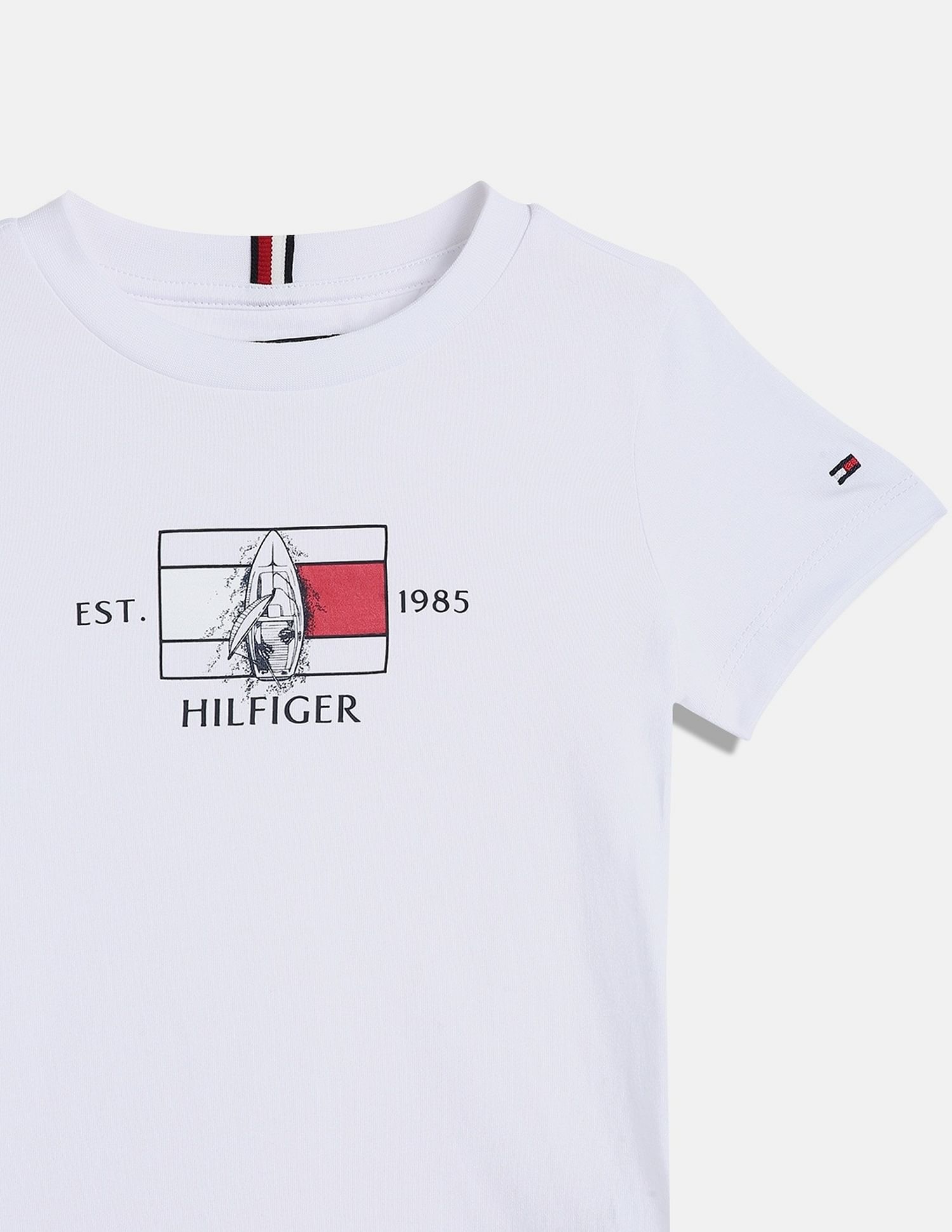 Tommy Hilfiger Kids Boys Logo Regular-Fit Cotton T-Shirt