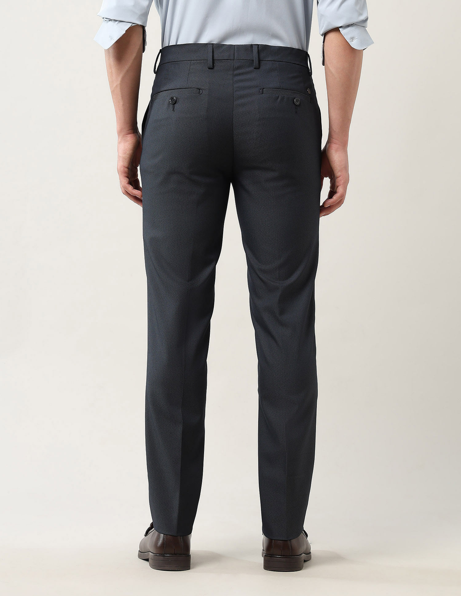 Arrow Newyork Mid Rise Autoflex Polyester Trousers