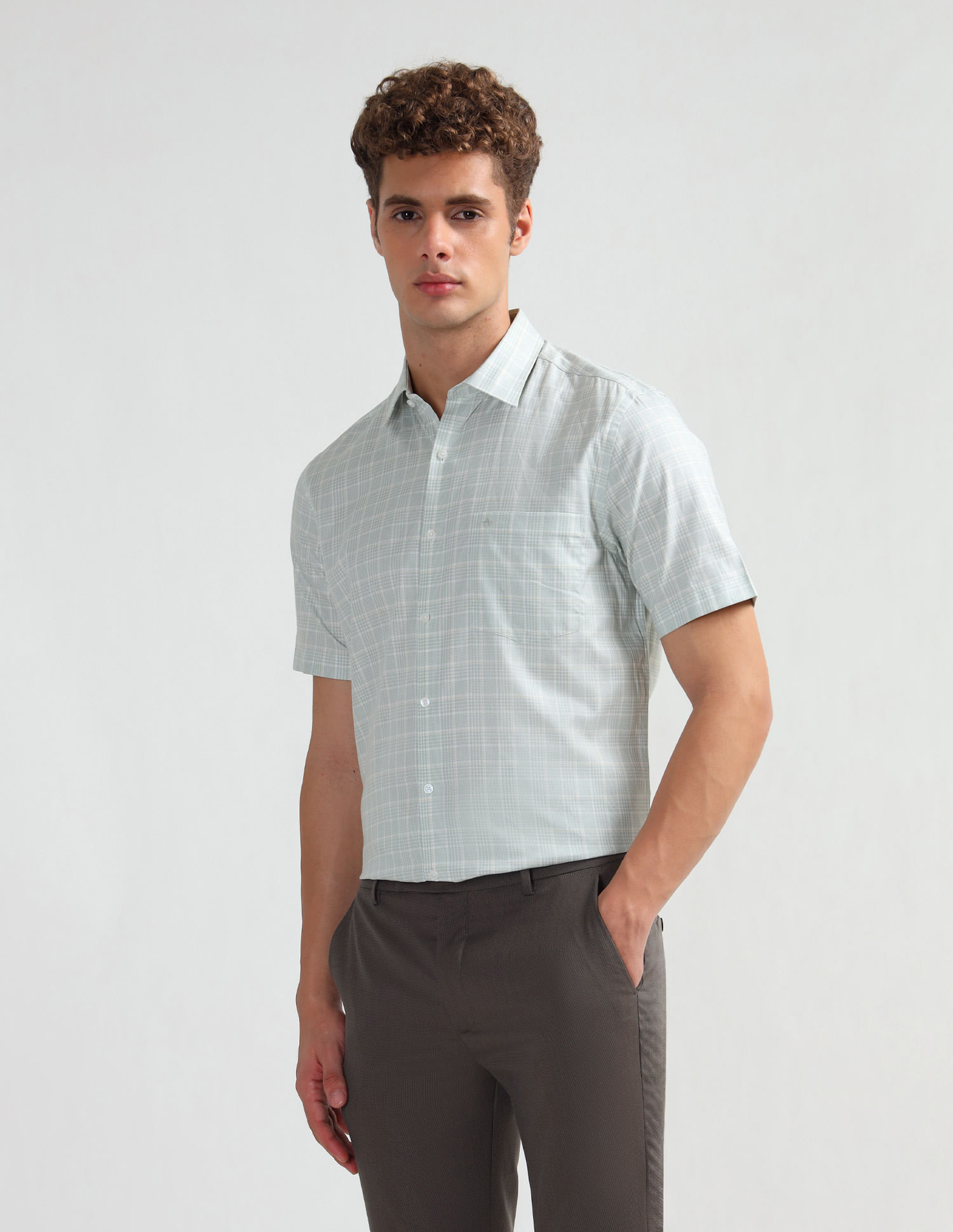 Buy Arrow Pure Cotton Liberty Classic Fit Shirt