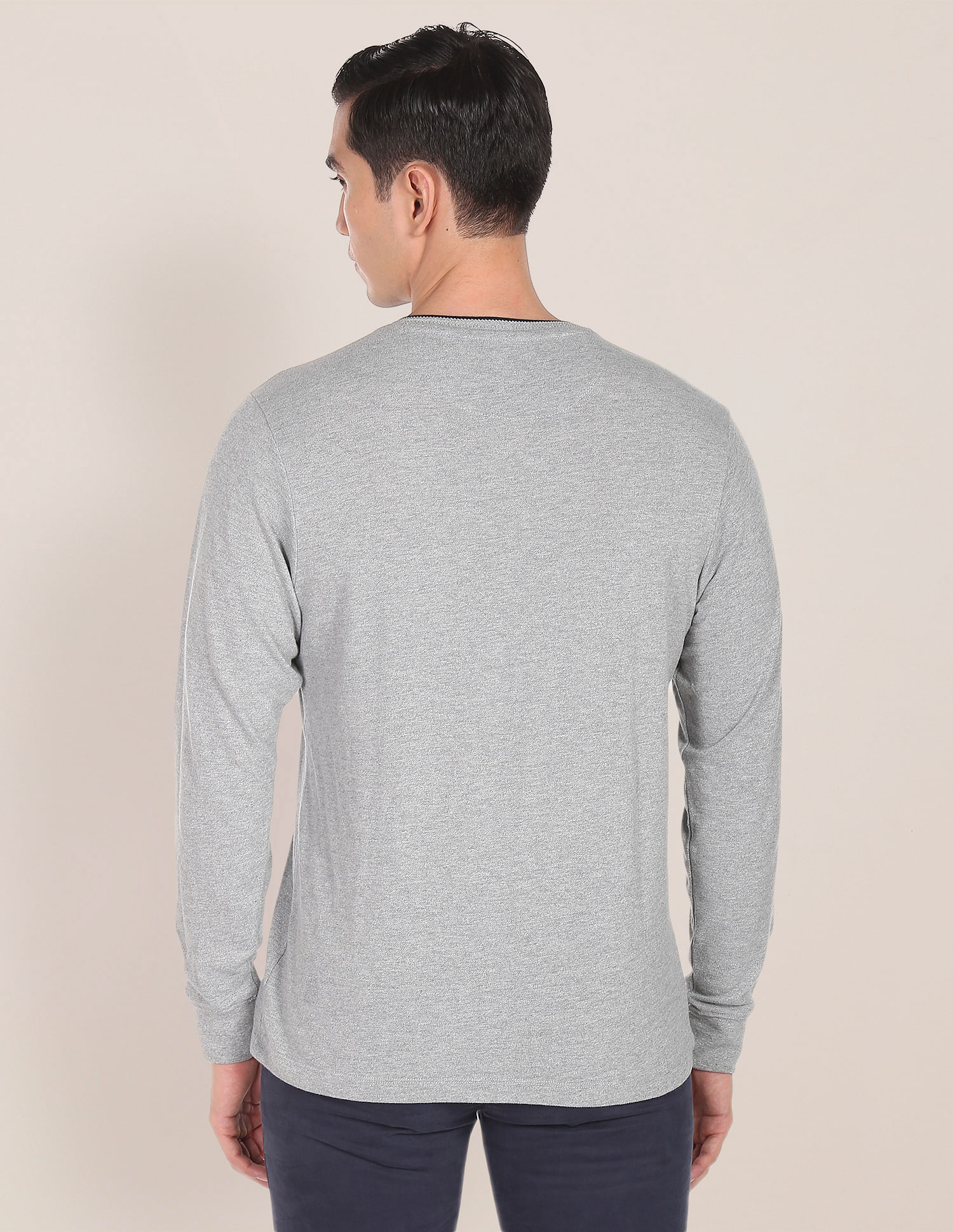 U.S. Polo Assn. Heathered Tipped Collar Henley T-Shirt