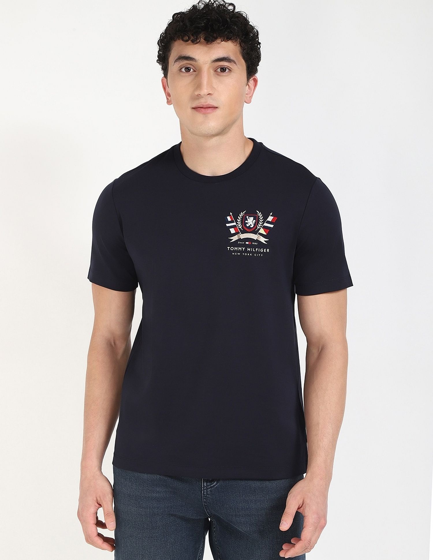 Tommy Hilfiger Embroidered Logo Regular-Fit Cotton T-Shirt