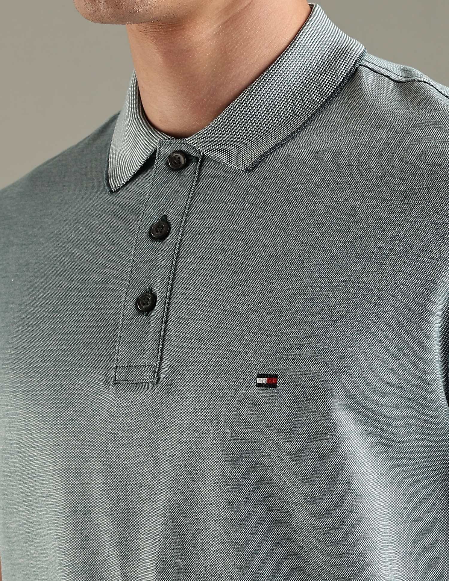 Tommy Hilfiger Solid Regular-Fit Cotton Polo Shirt
