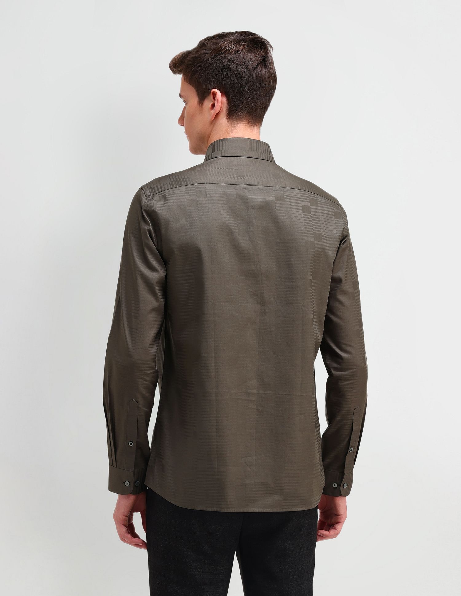 Arrow Newyork Slim Fit Jaquard Shirt
