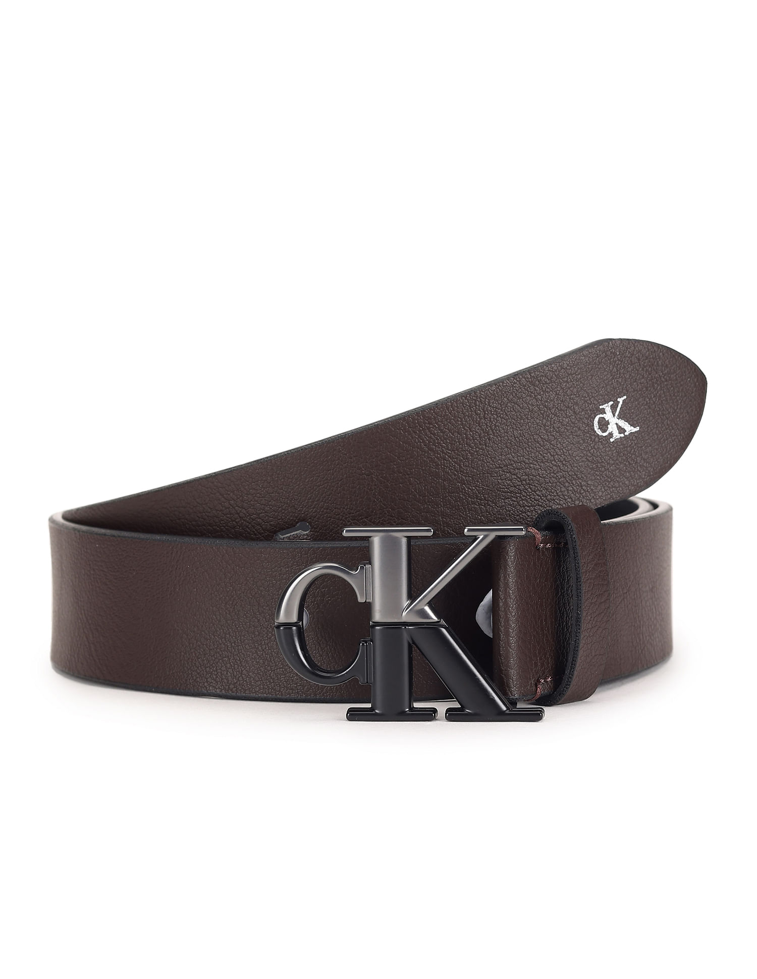 monogram-plaque buckled belt