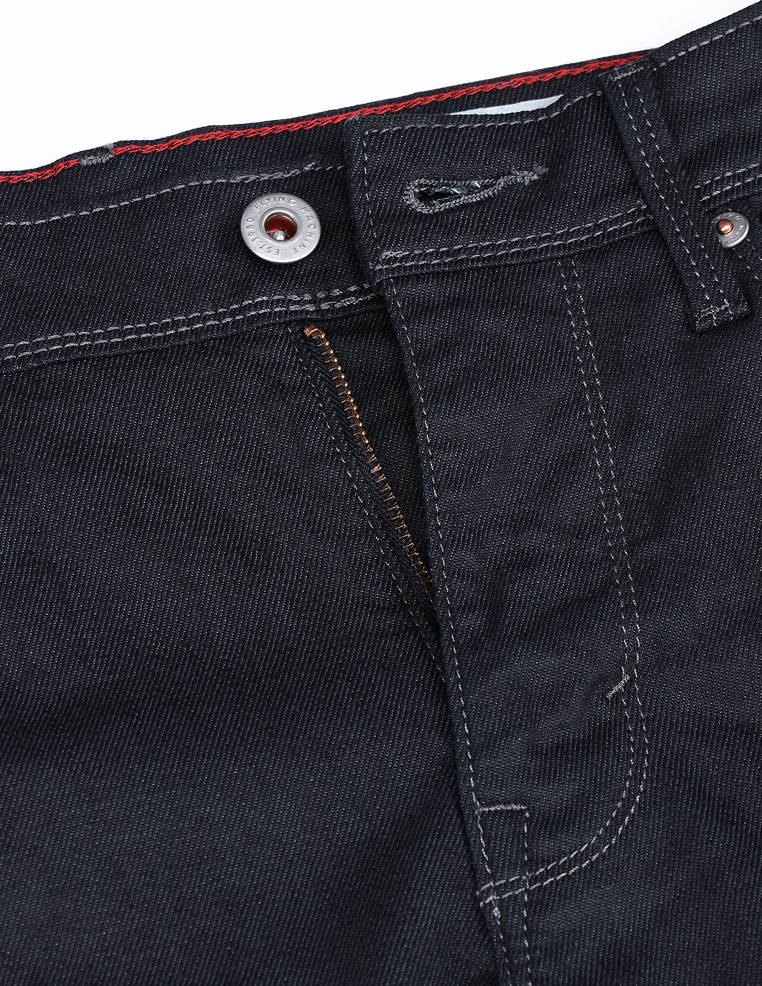 Flying Machine Slash Slim Tapered Fit Jeans