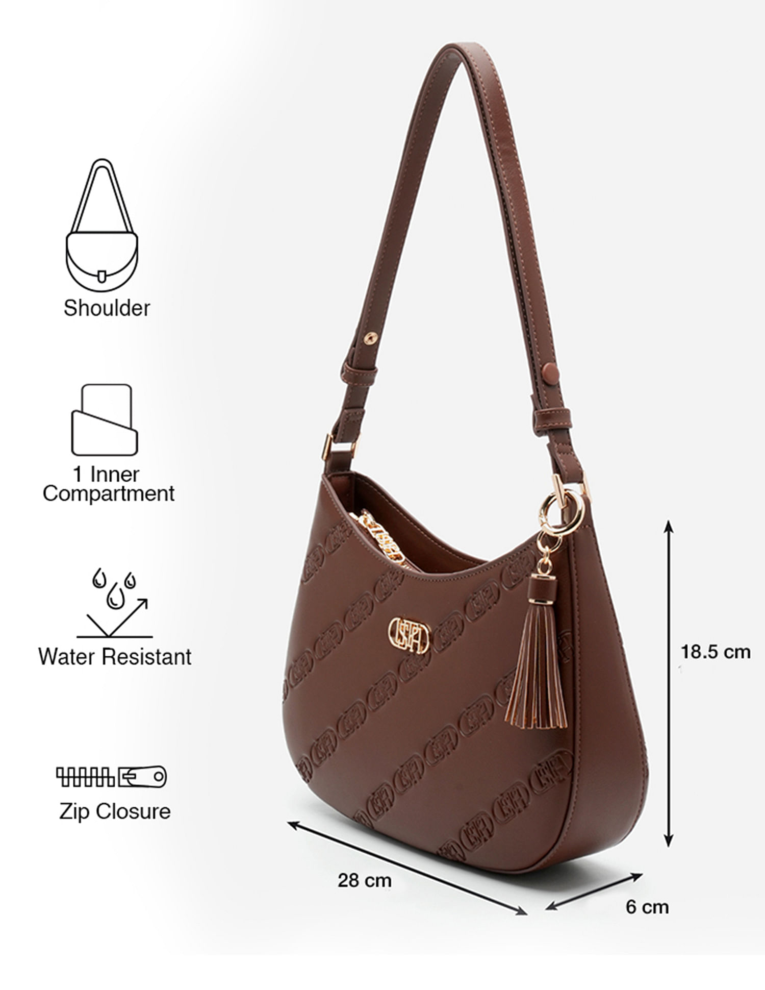 U.S. Polo Assn. Meagan Monogram Shoulder Bag