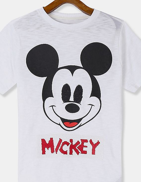 GAP ミッキー　Tシャツ　新品 Buy GAP Boys White Disney Mickey Mouse Flippy Sequin T-Shirt