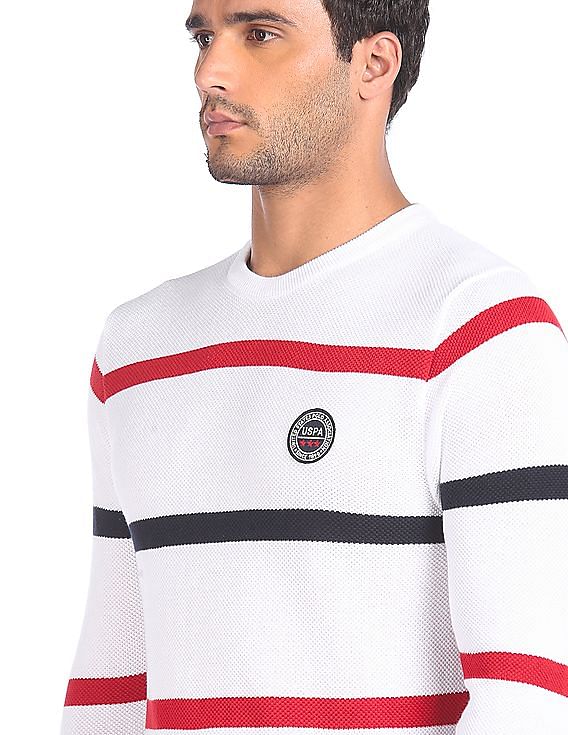 U.S. Polo Assn. Crew Neck Striped Sweater