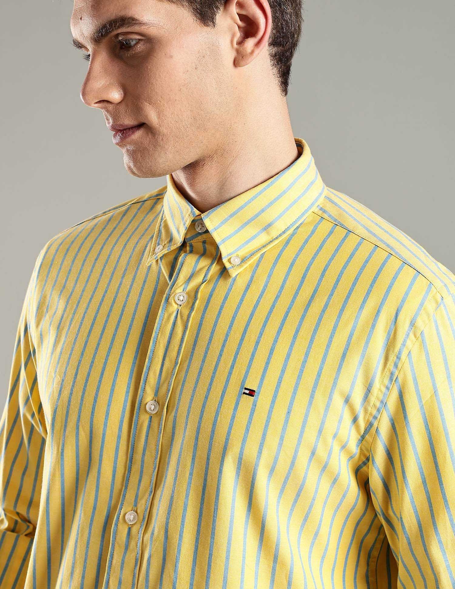 Tommy Hilfiger Striped Regular Fit Cotton Shirt
