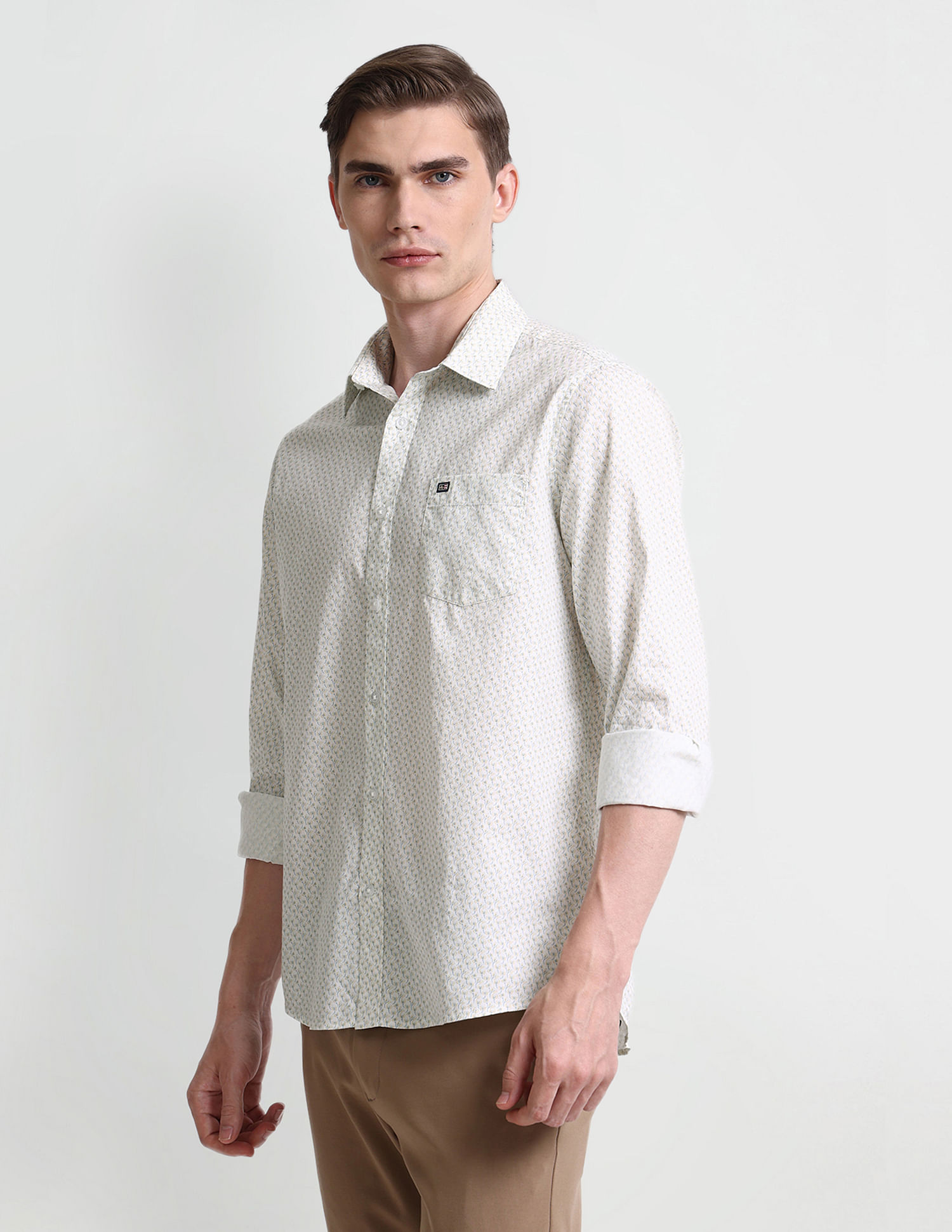 Arrow Sport Floral Print Long Sleeve Shirt