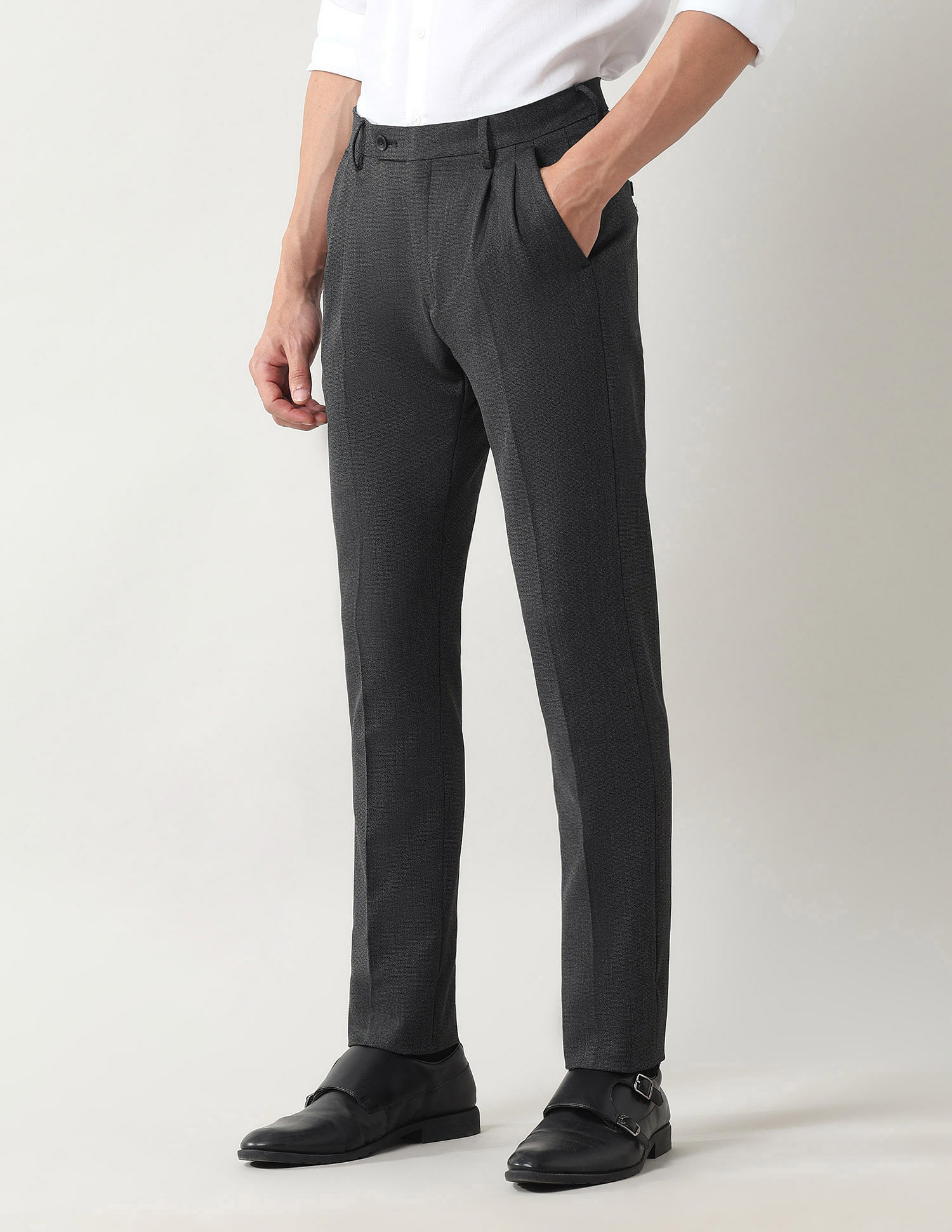 Arrow Slim Fit Dobby Weave Trousers