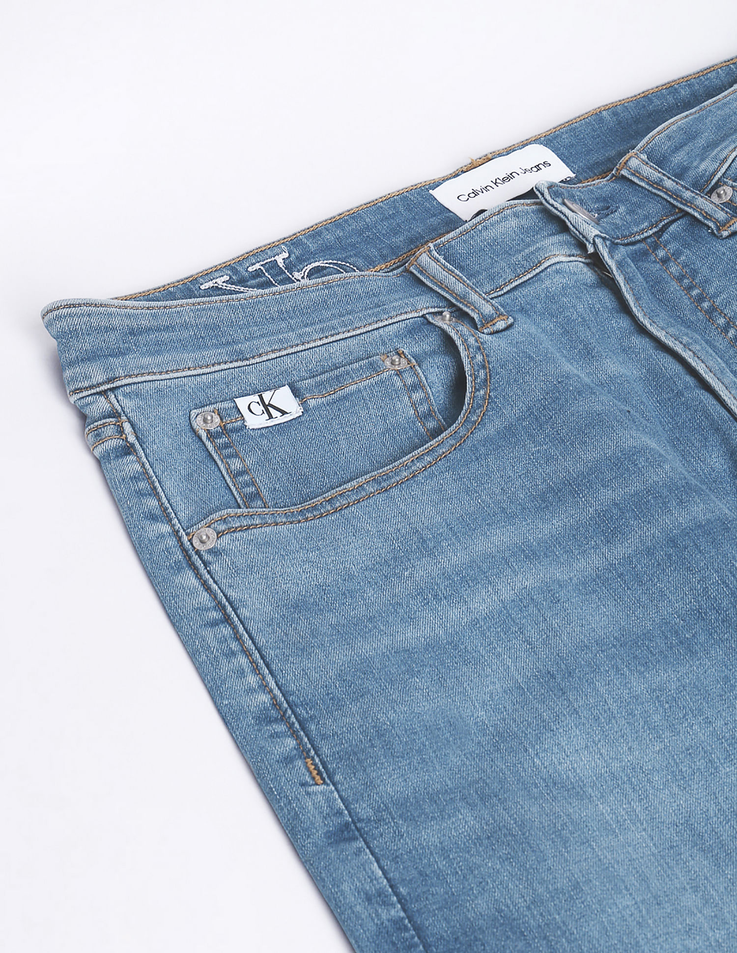 Calvin Klein Stone Wash Modern Tapered Fit Jeans