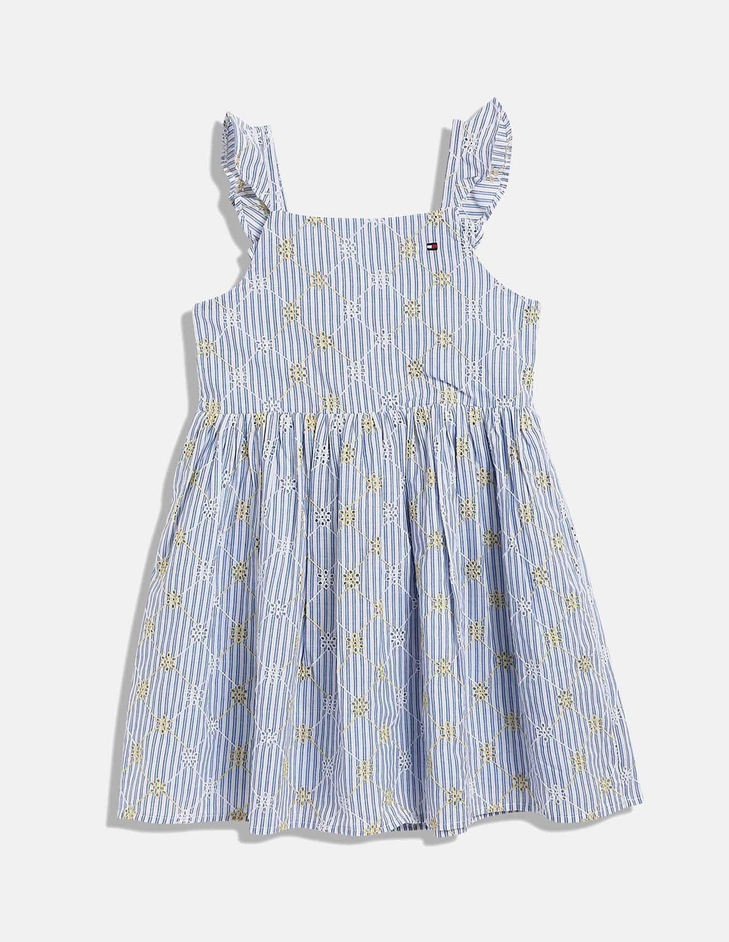 Tommy Hilfiger Kids Girls Printed Regular-Fit Cotton Dress