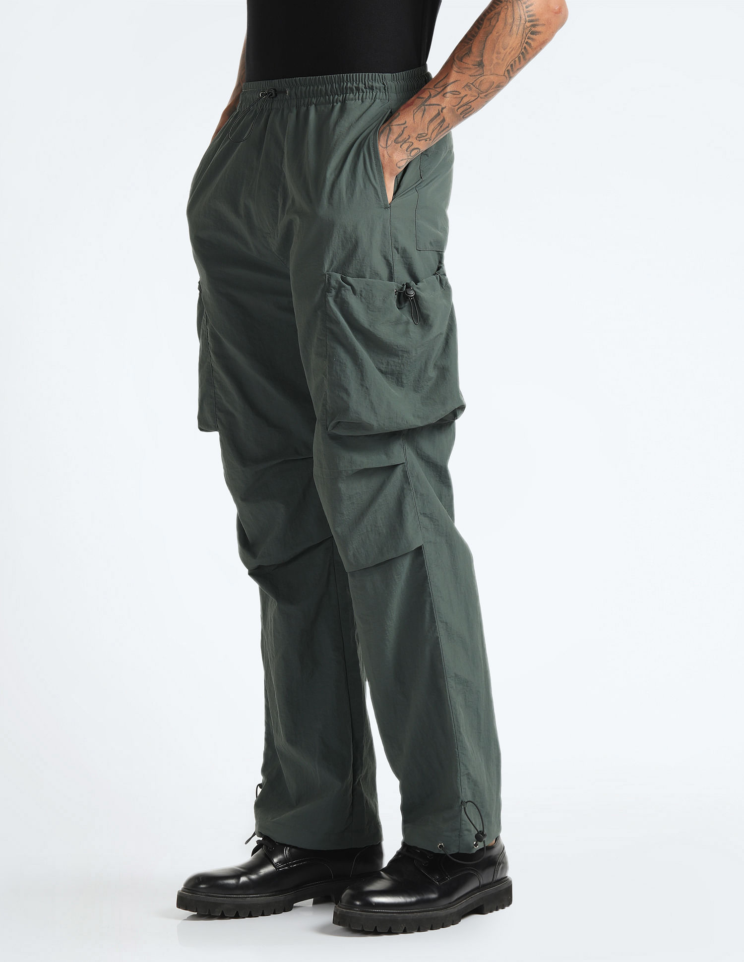 Flying Machine Relaxed Fit Solid Trousers