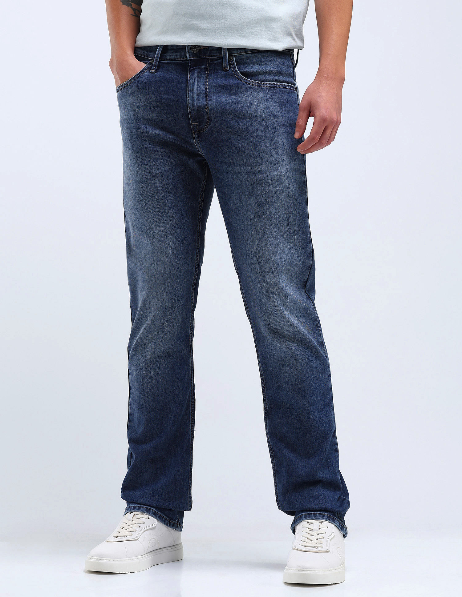 Flying Machine F-Jango Straight Fit Stone Wash Jeans