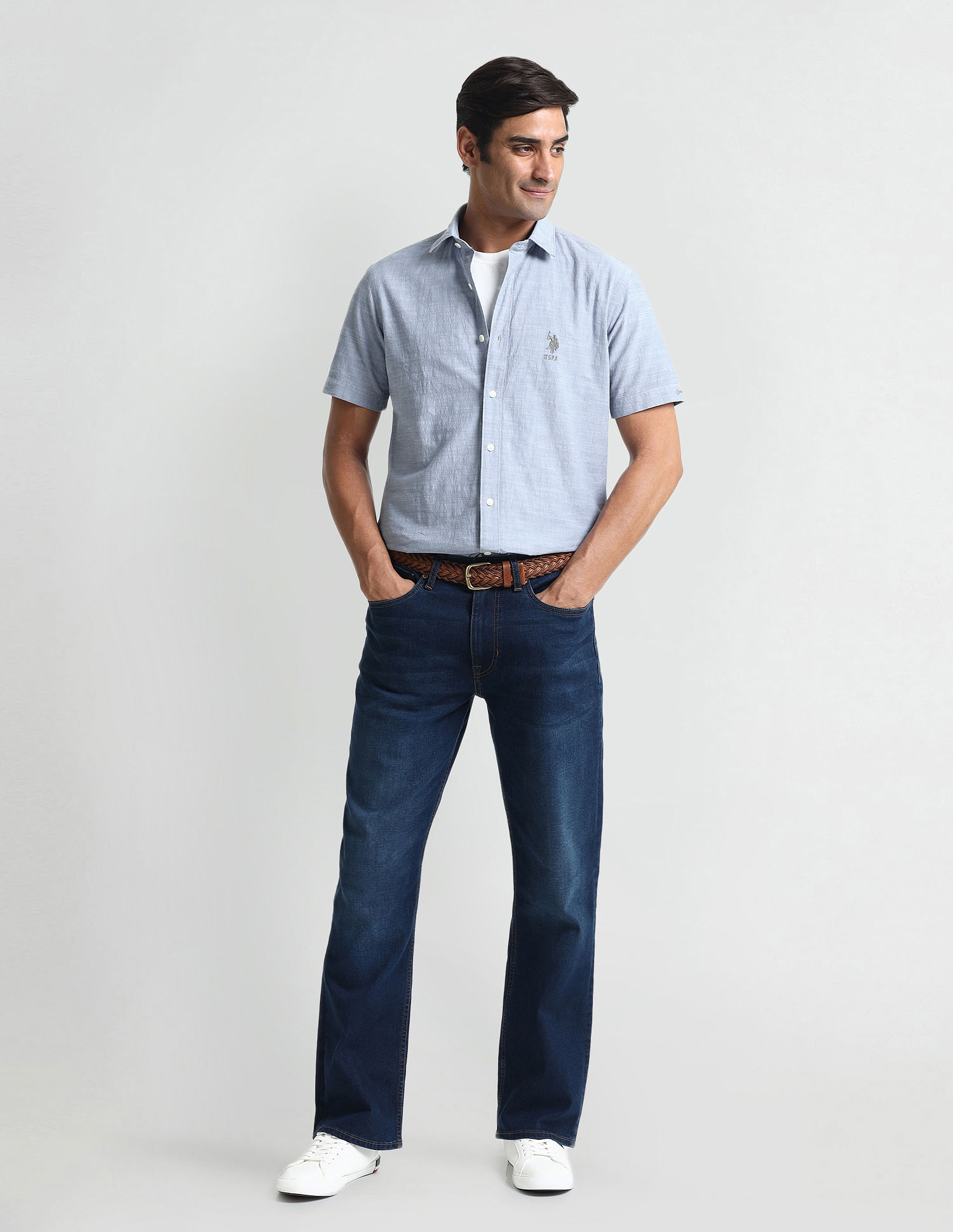 U.S. Polo Assn. Denim Co. Textured Slim Shirt