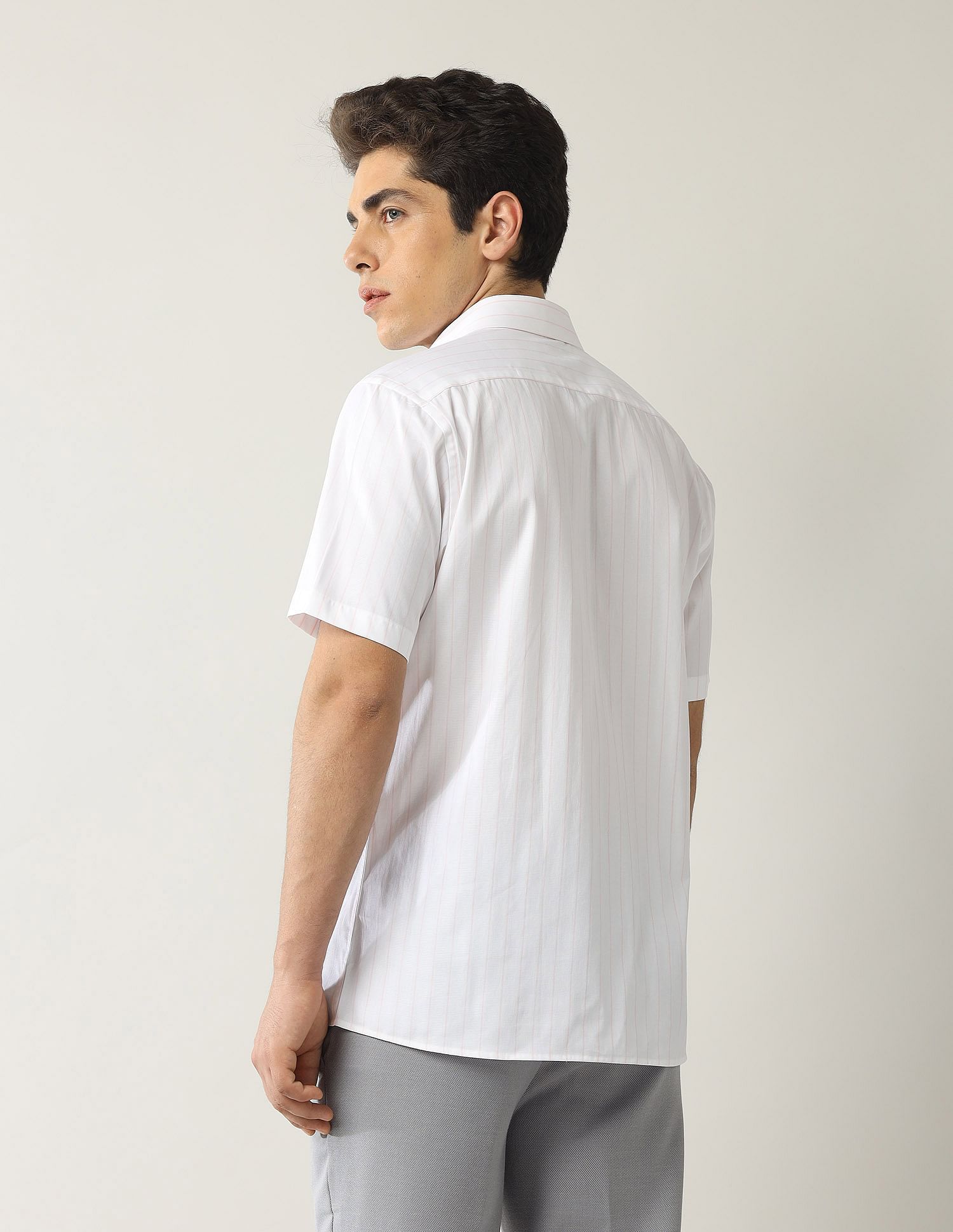 Arrow Vertical Striped Liberty Classic Fit Shirt