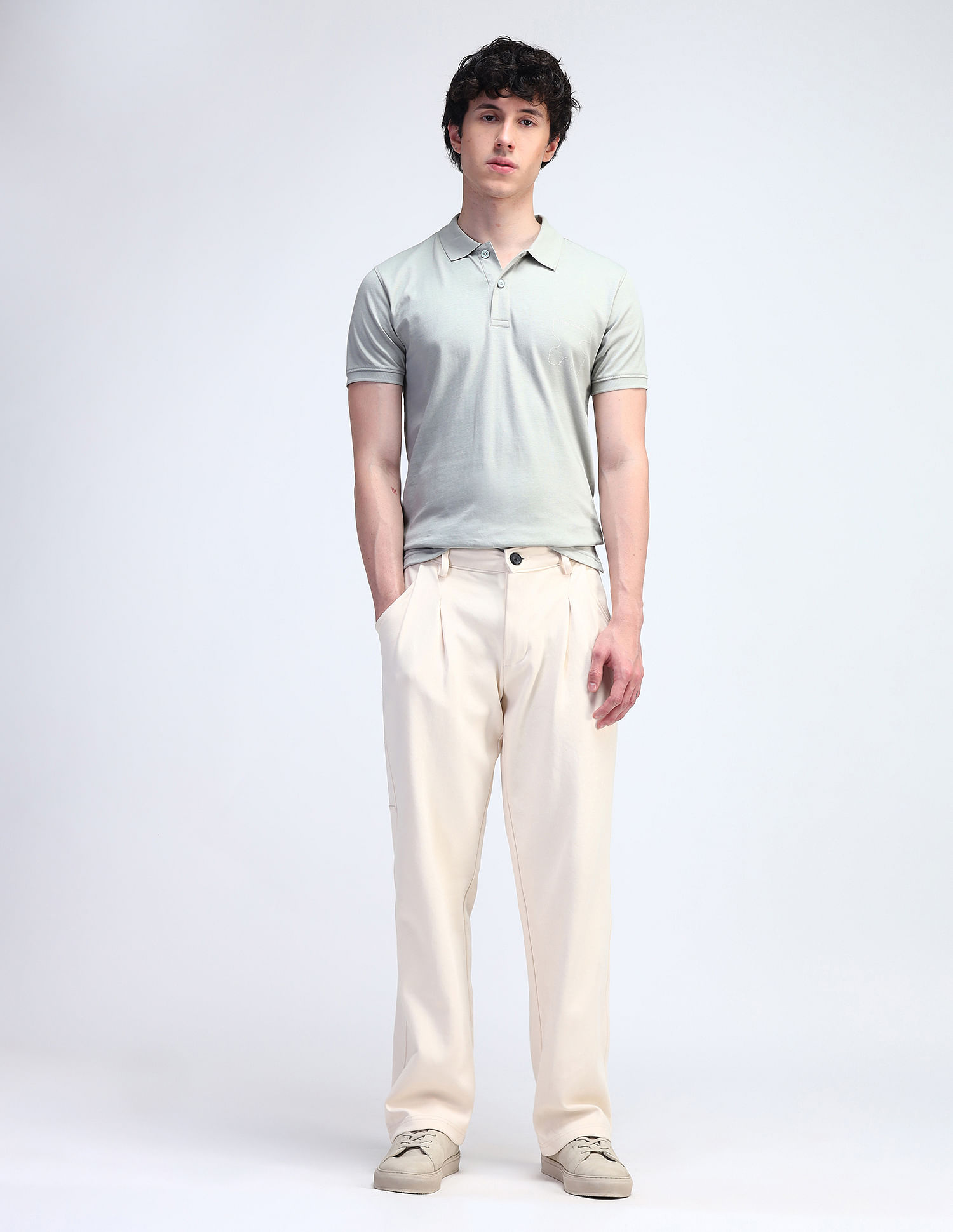 Flying Machine Cotton Relaxed Fit Polo Shirt