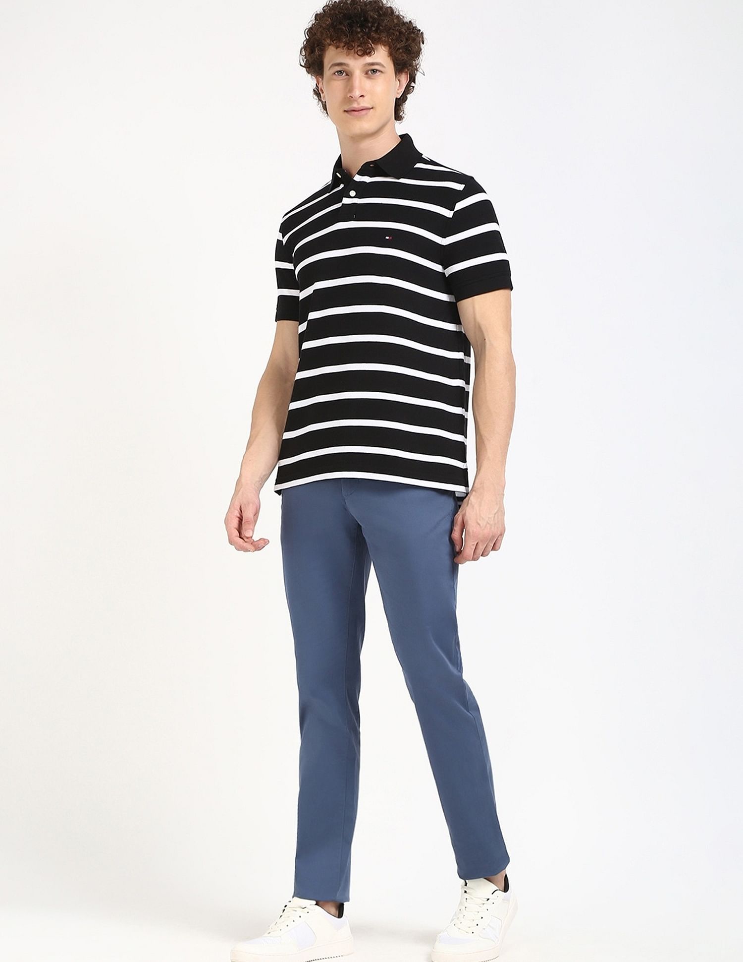 Tommy Hilfiger Striped Regular-Fit Cotton Polo Shirt