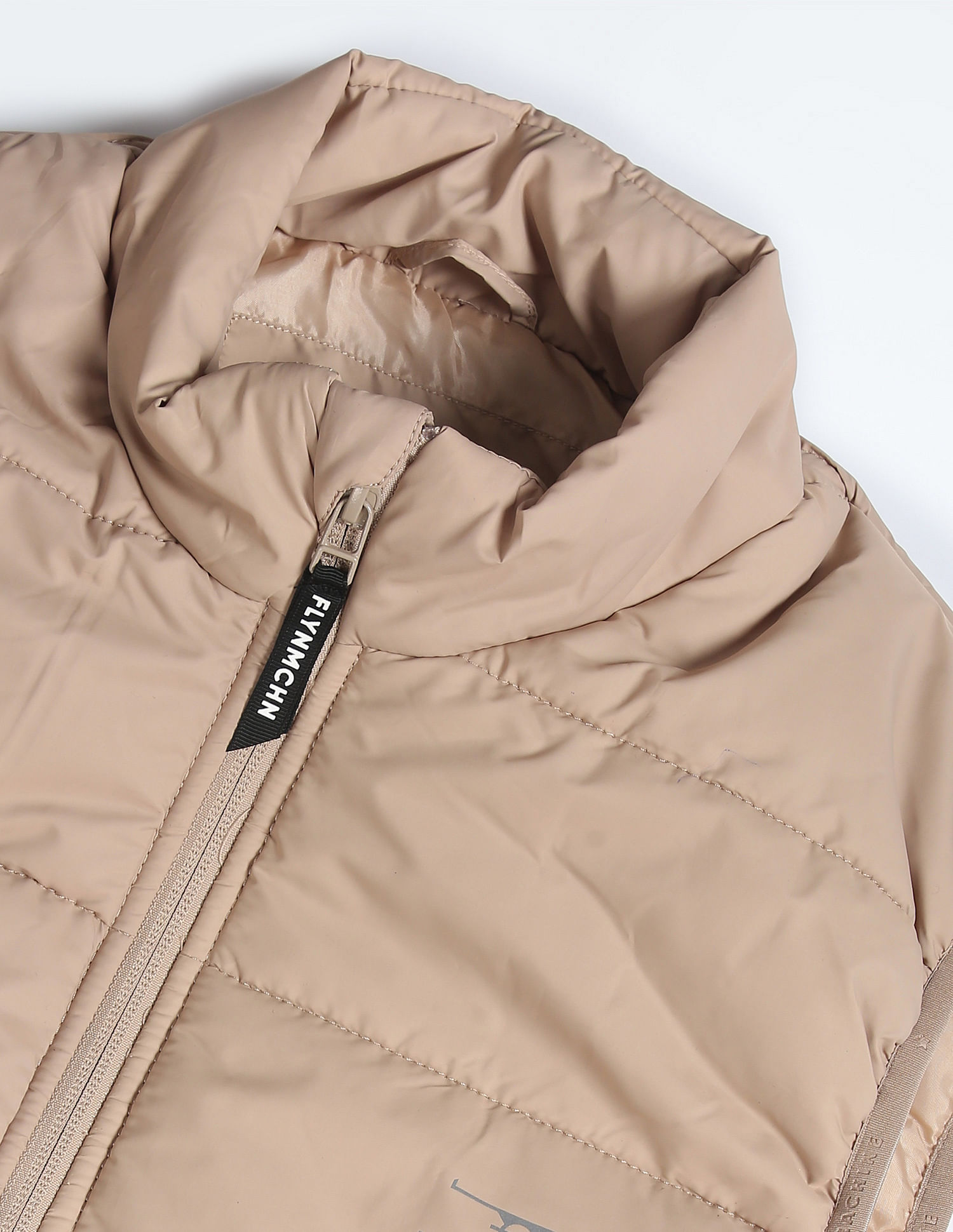 Flying Machine High Neck Sleeveless Quilted Jacket