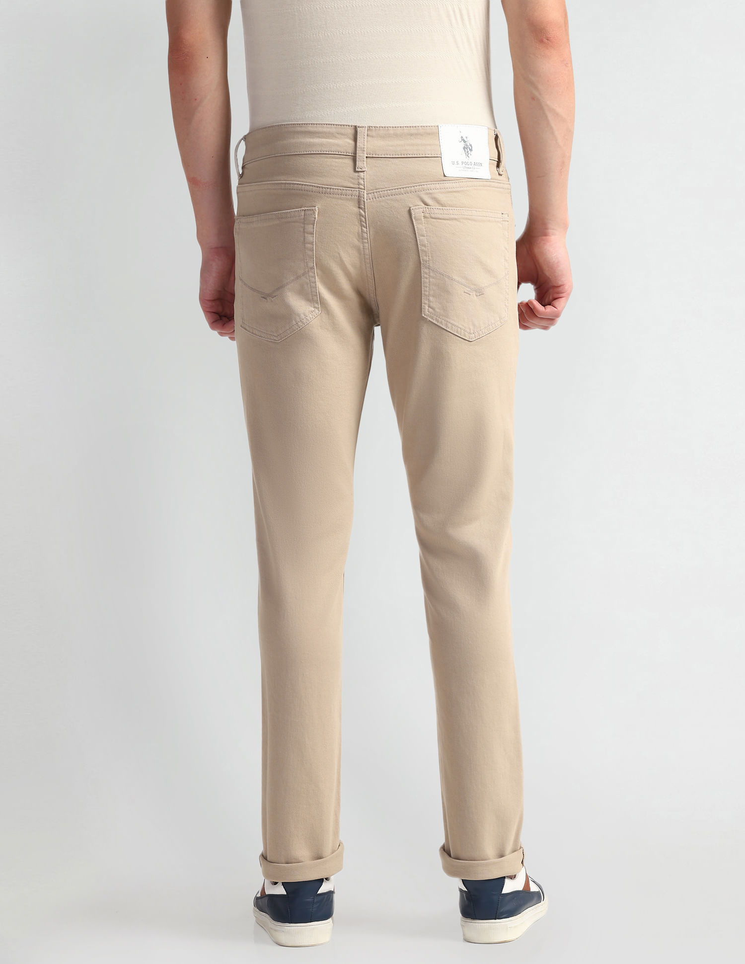 Buy Polo Denim Brandon Slim Tapered Fit Beige Jeans