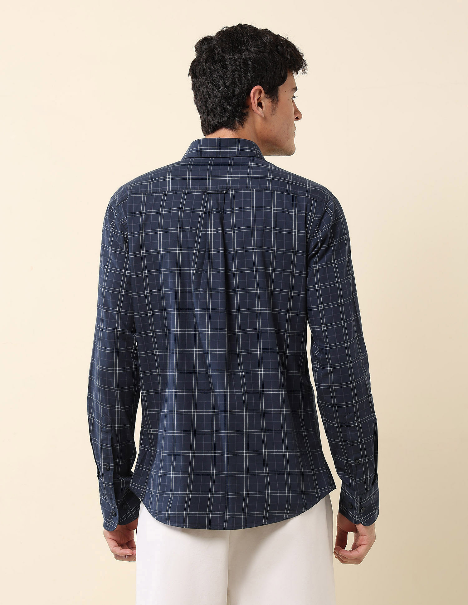 U.S. Polo Assn. Grid Tattersall Checked Tailored Fit Shirt
