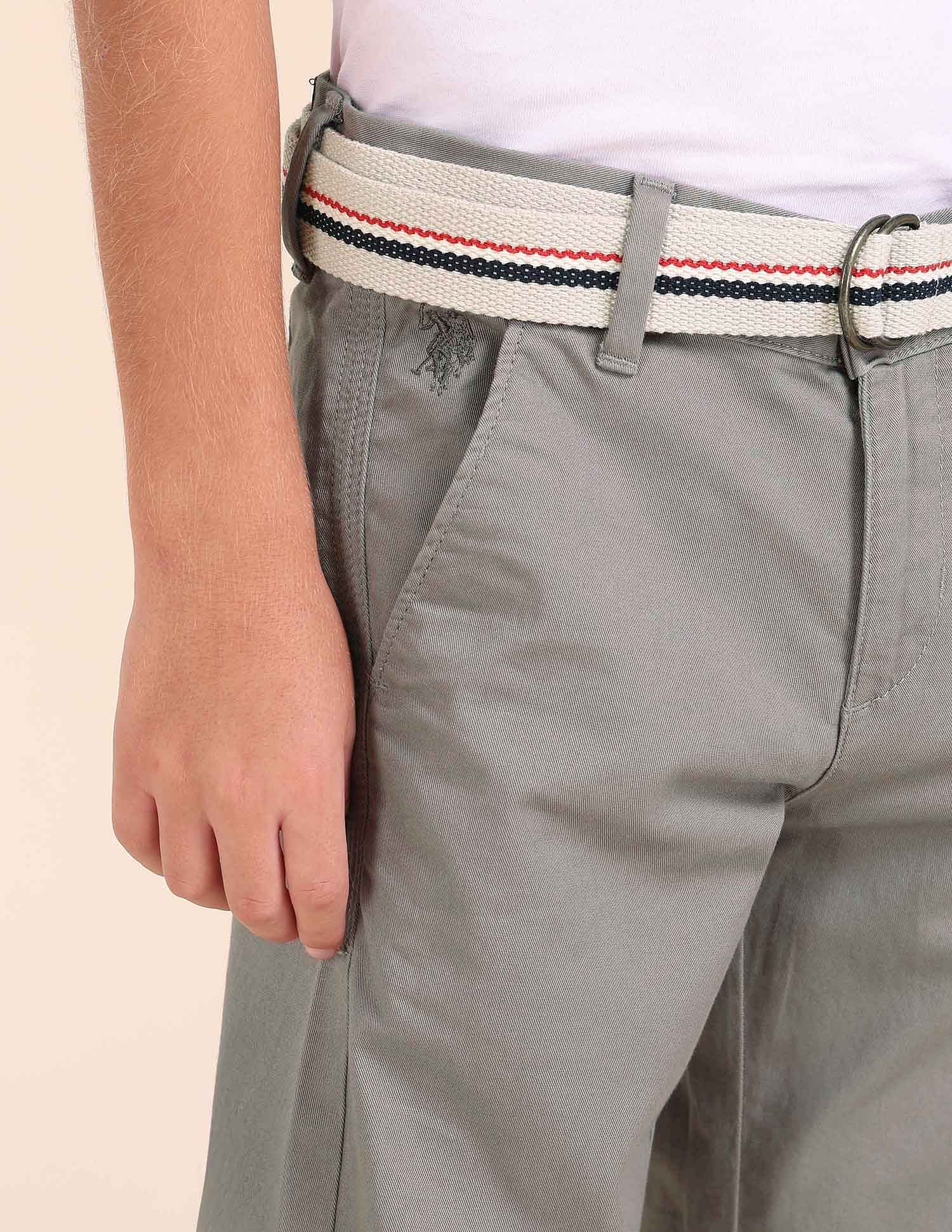 U.S. Polo Assn. Kids Boys Pure Cotton Slim Fit Trousers