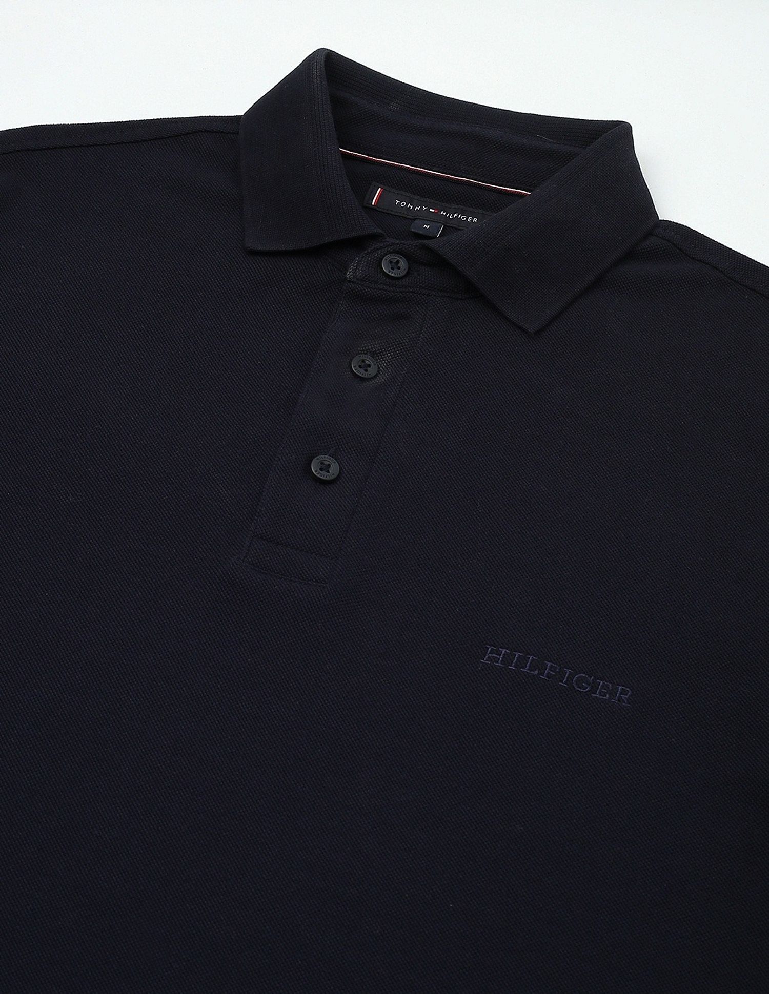 Tommy Hilfiger Solid Regular-Fit Cotton Polo Shirt