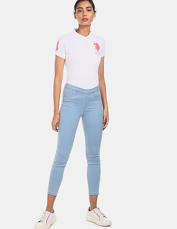 U.S. Polo Assn. Women Solid Pique Polo Shirt