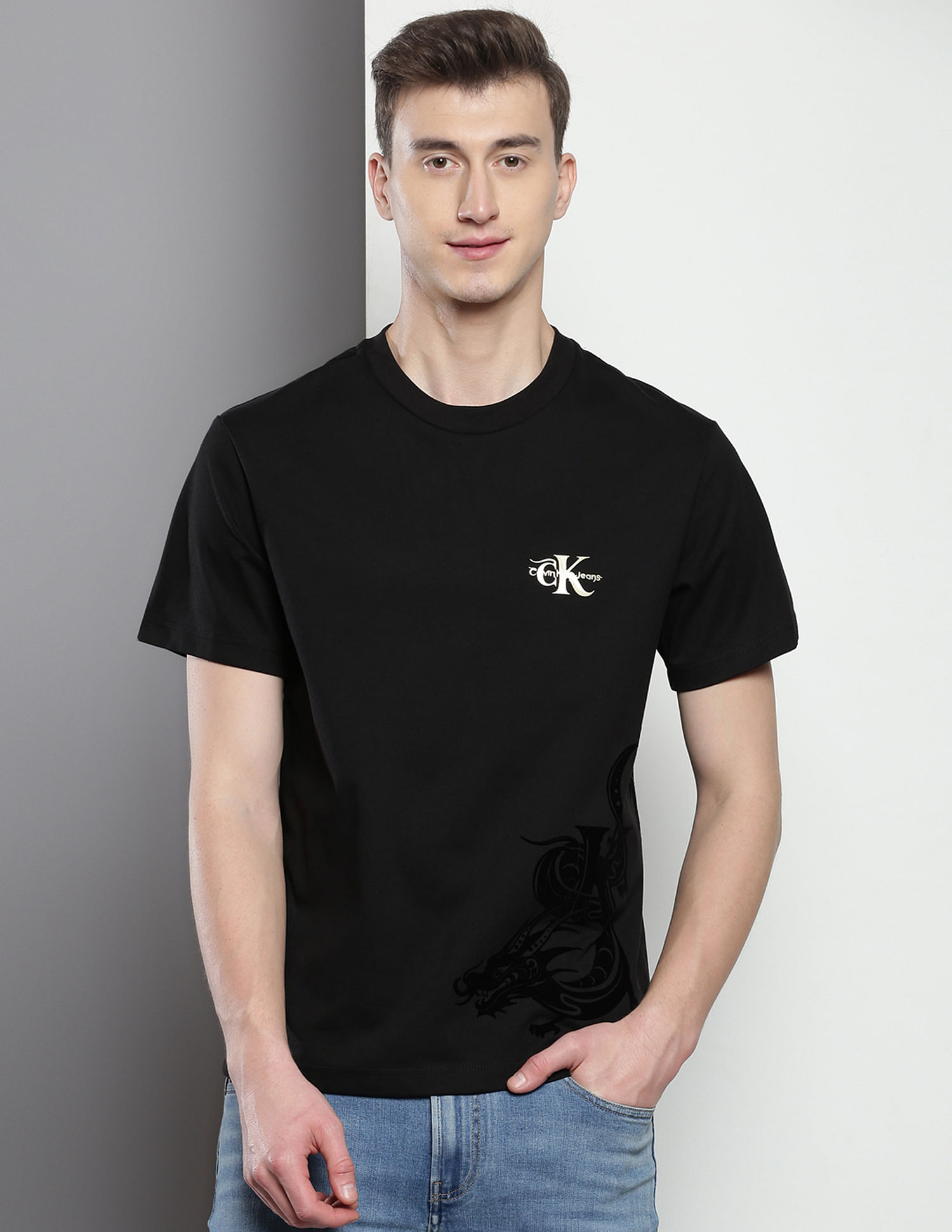 Calvin Klein Organic Cotton Dragon Print T-Shirt