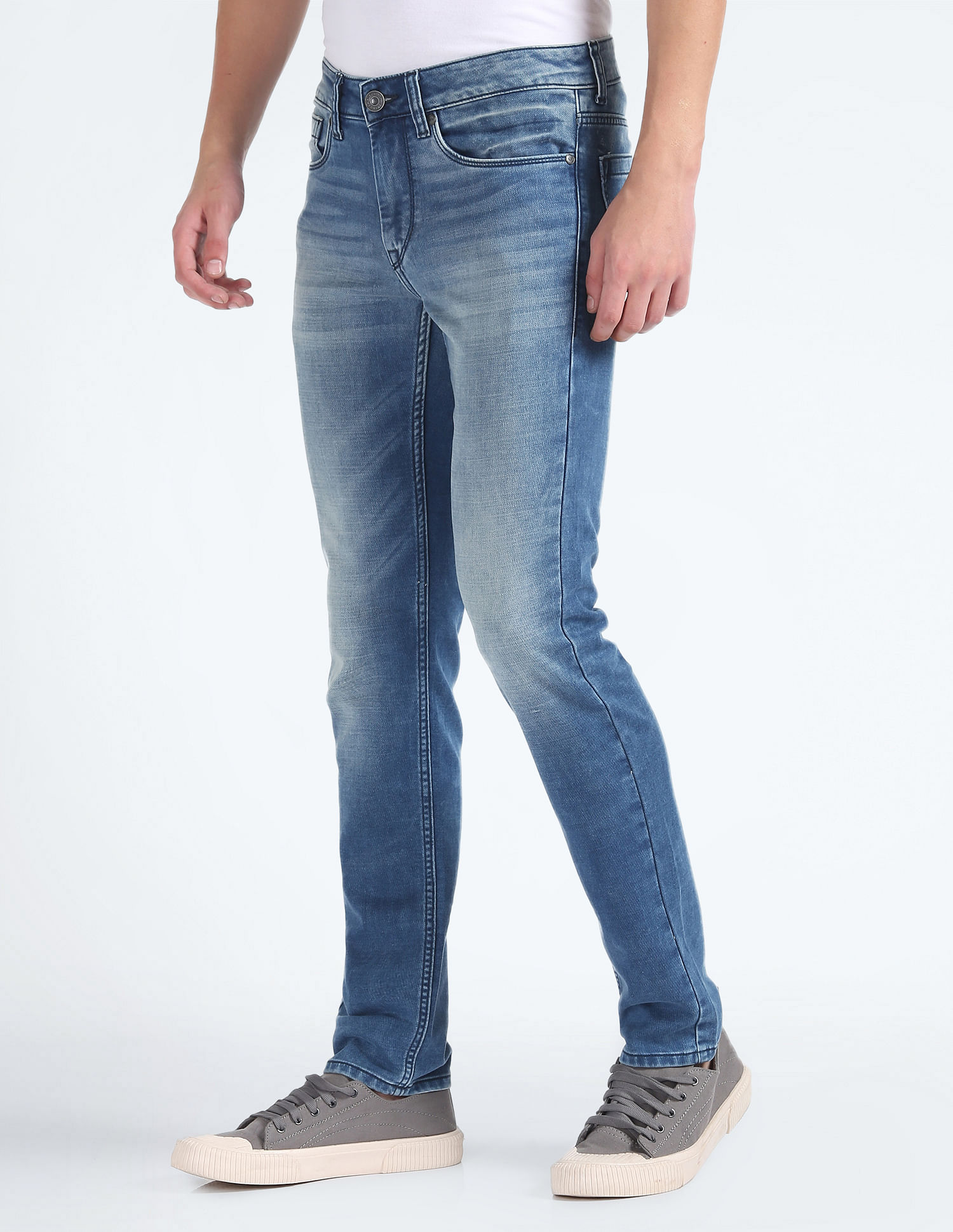 Flying Machine Stone Wash Jackson Skinny Fit Jeans