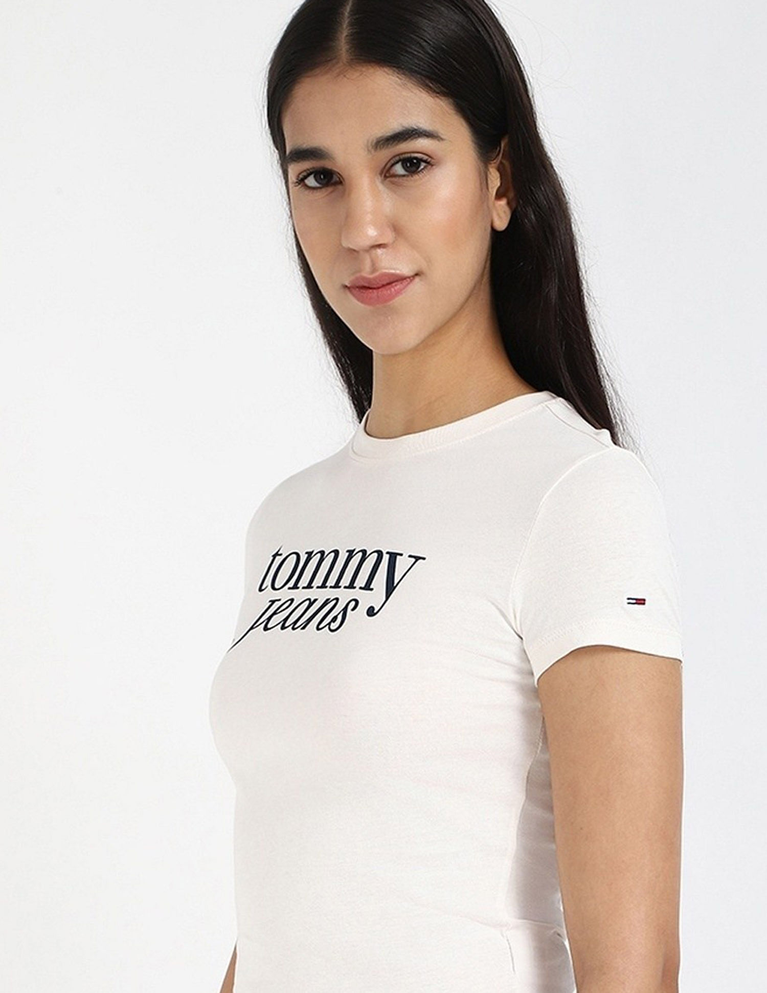Tommy Hilfiger Womens White Logo T-Shirt