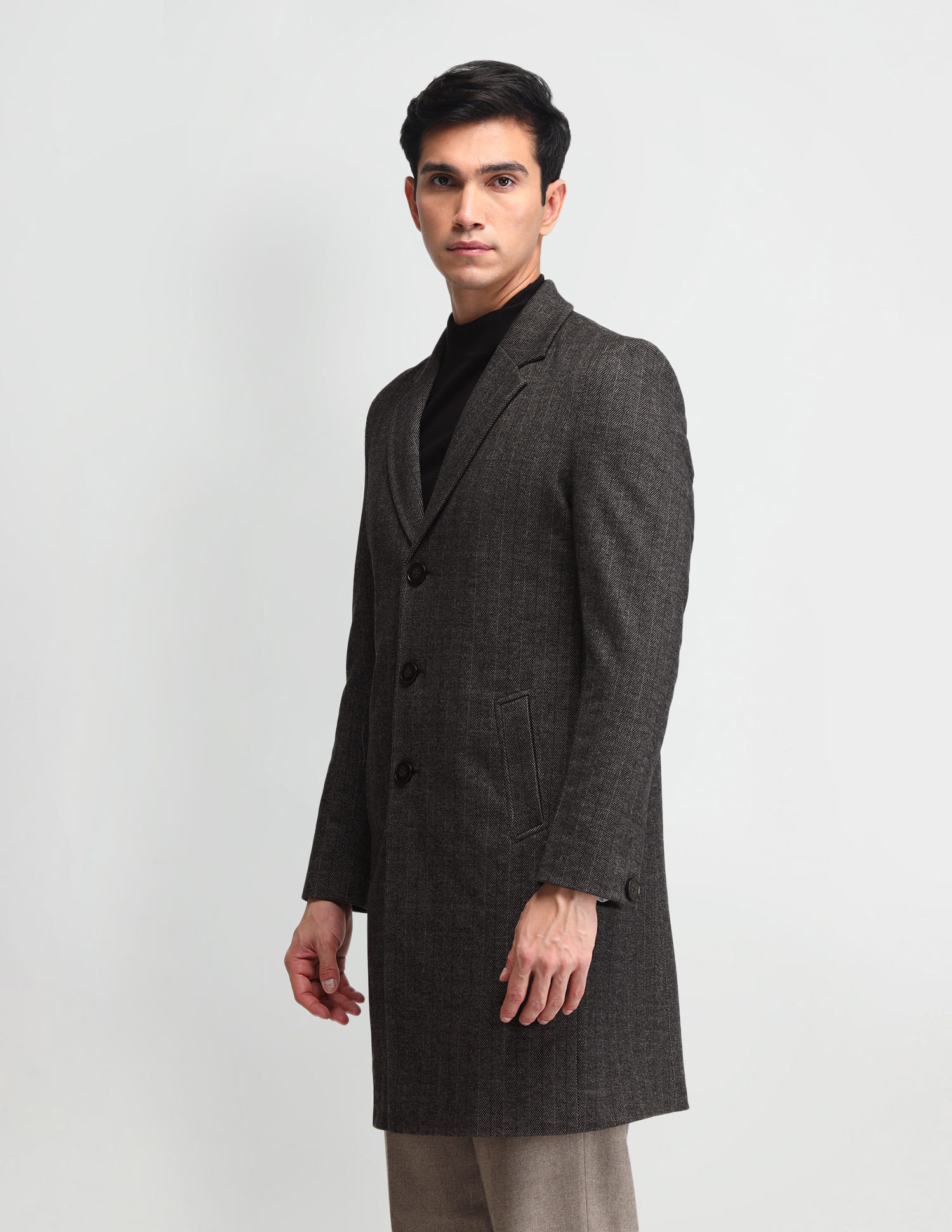 Buy Arrow Sport Vertical Striped Regular Fit Trench Coat - NNNOW.com